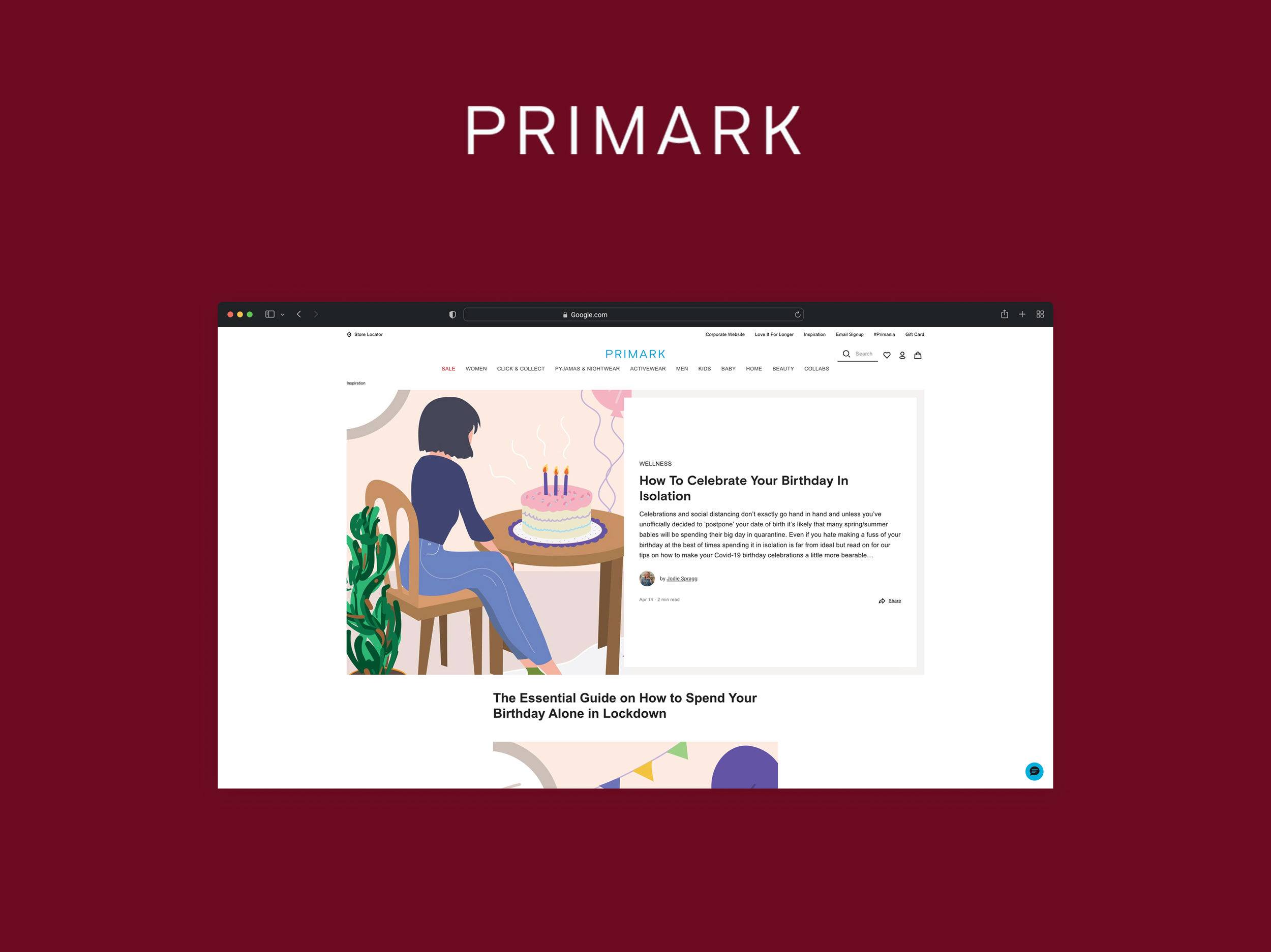 Primark site re-launch & Editorial Desk