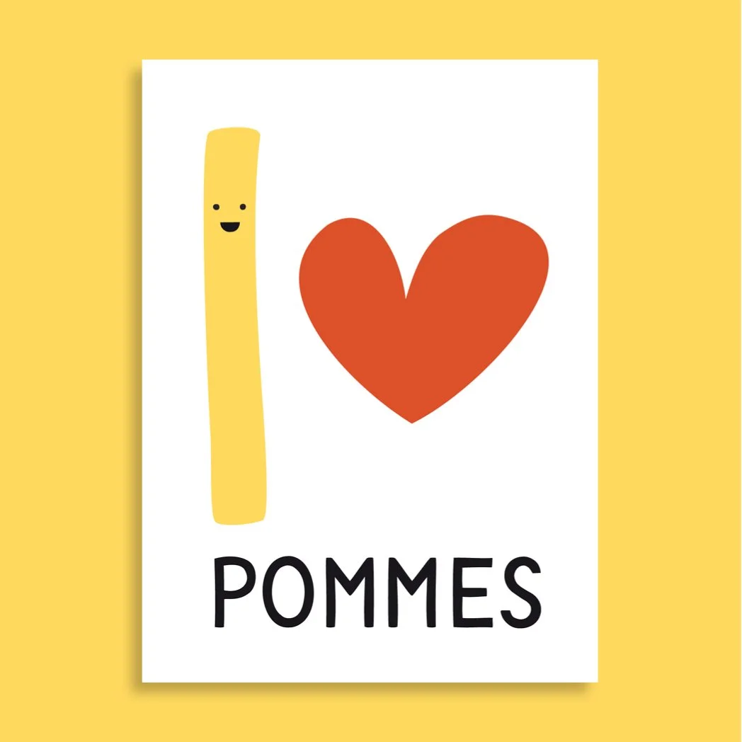 Postkarte "Pommesliebe"