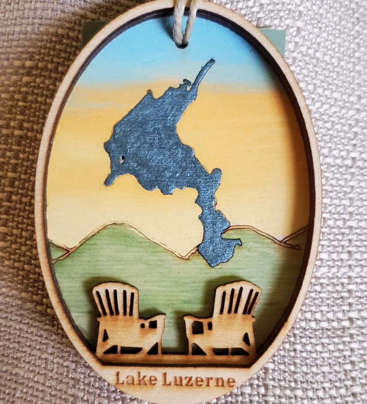 Hand Painted Lake Ornaments