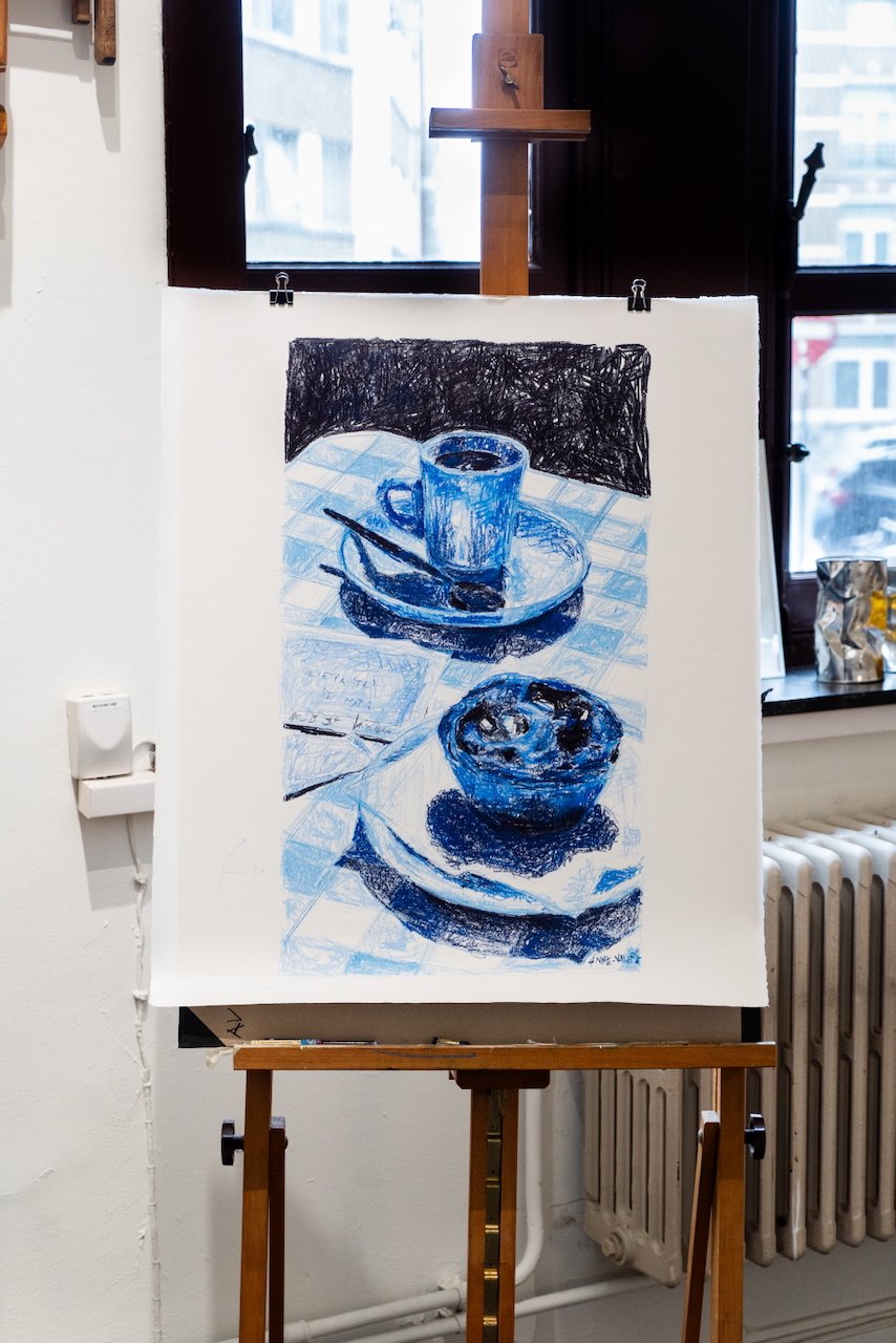 Oliepastel de nata, 2025
 
oliepastel op papier
 
65 x 77 cm
 
570 €