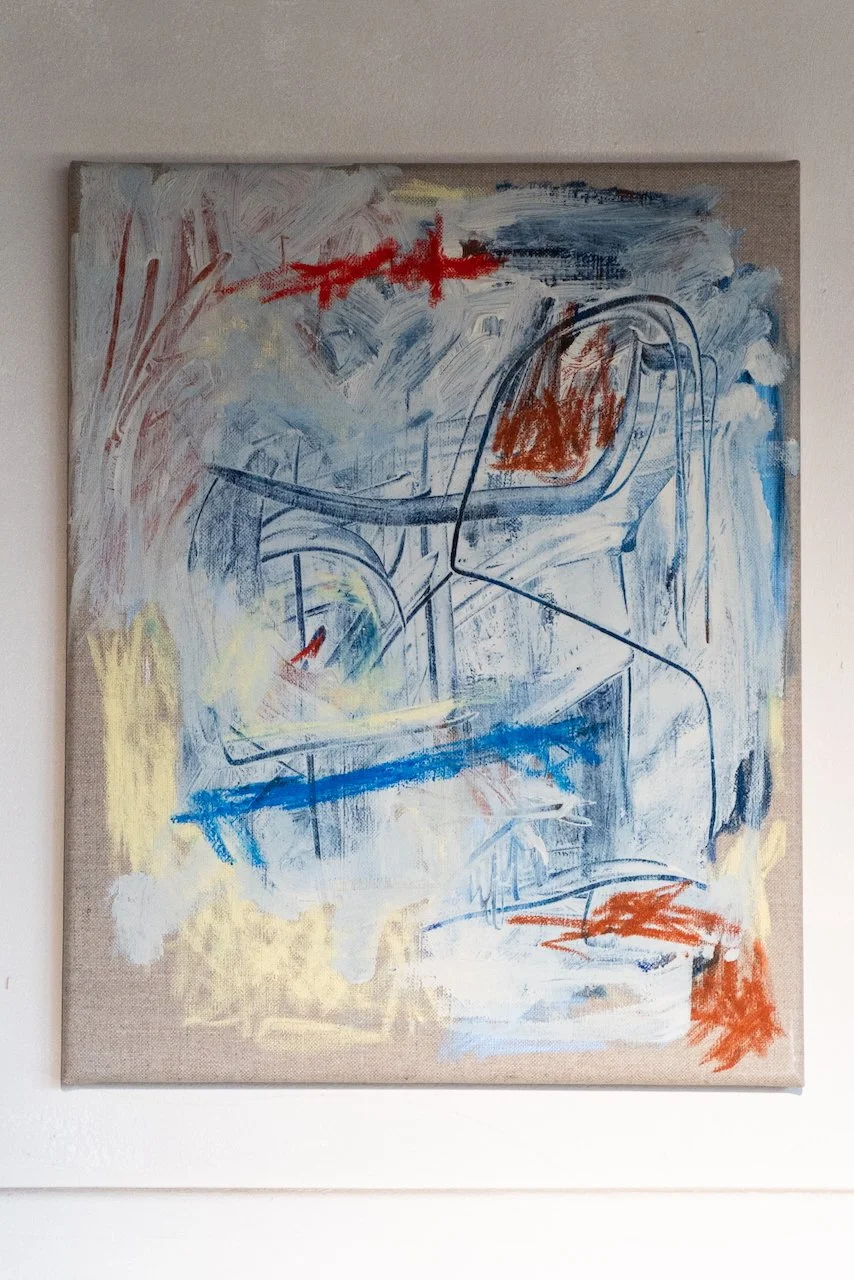 Chaos in kleur, 2025
 
acryl en oliepastel op doek
 
30 x 40 cm
 
330 €