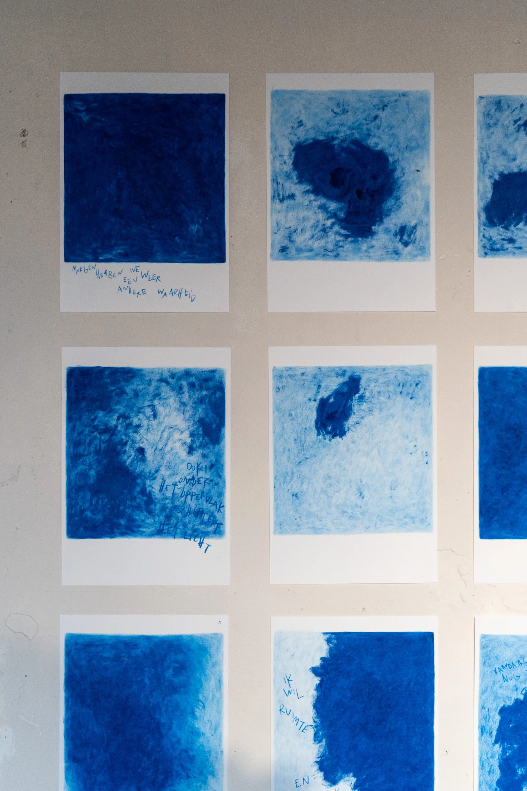 op zoek naar oever (reeks)
 
olieverf en potlood op papier
 
21 x 29,7 cm
 
€ 230,- per stuk