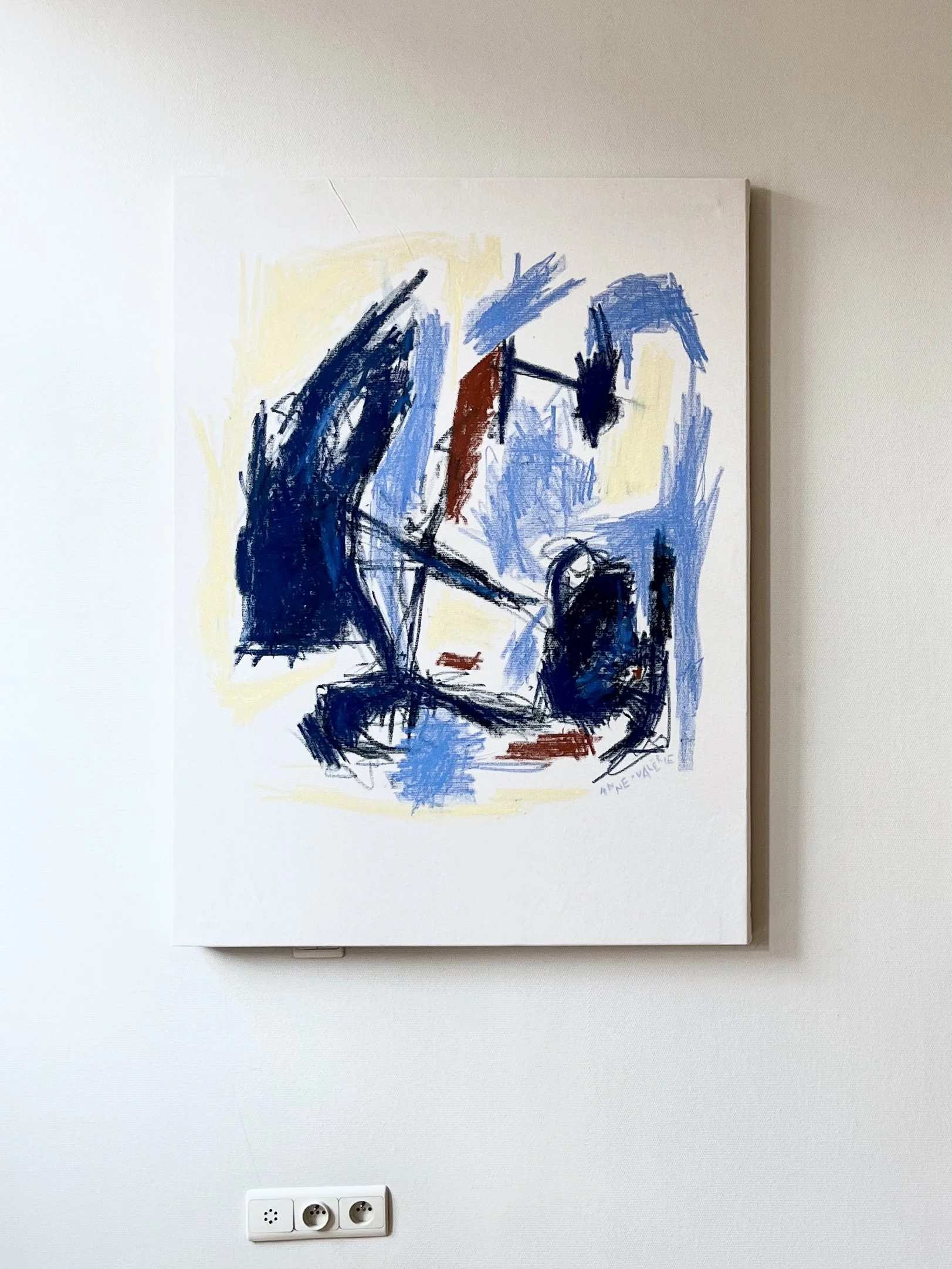 Chaos binnen de perken, 2026
 
oliepastel op doek
 
90 x 120 cm
 
720 €