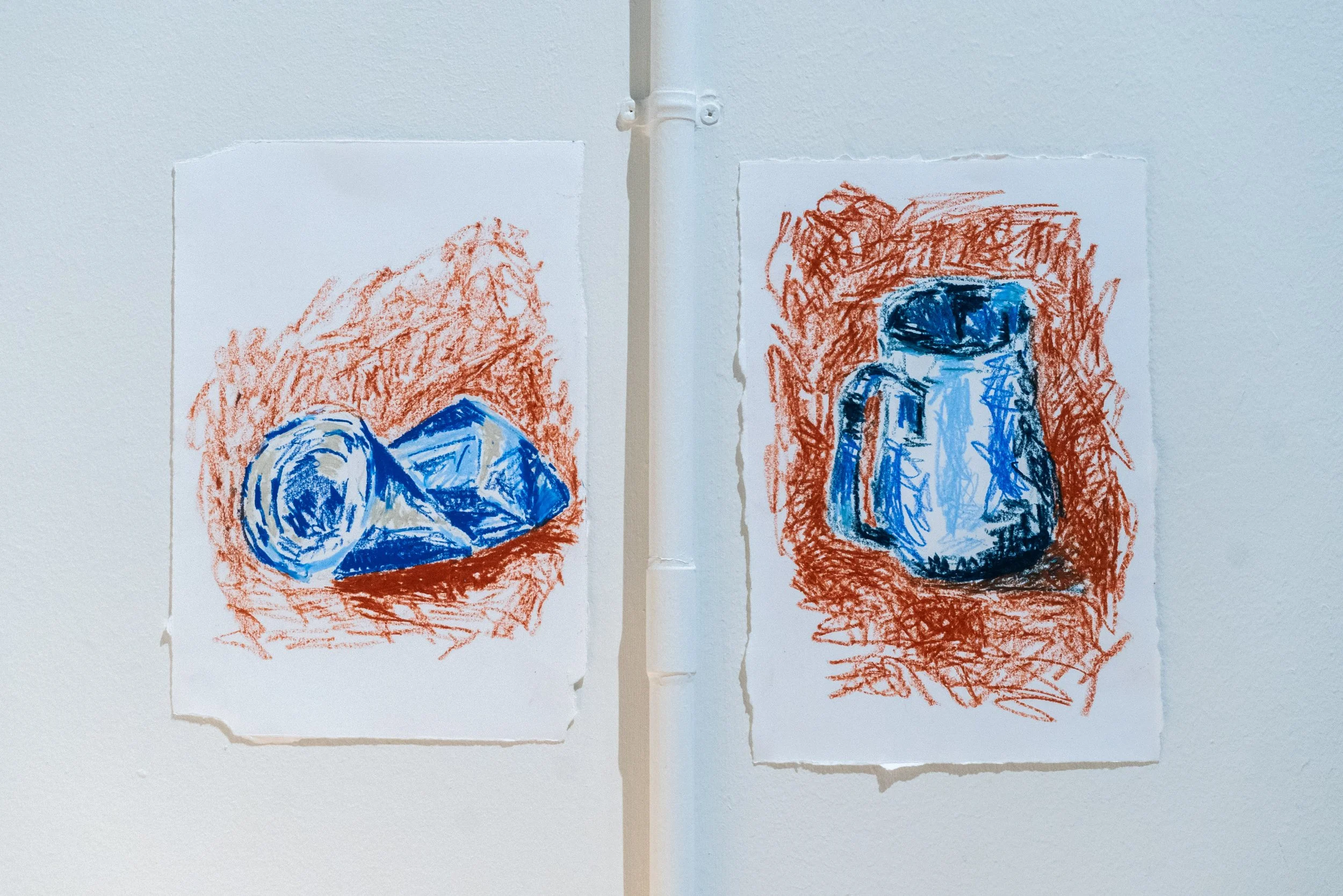 blutsen in blik  -  kannetje
 
oliepastel op papier
 
21 x 29,7 cm
 
€ 200,- per stuk