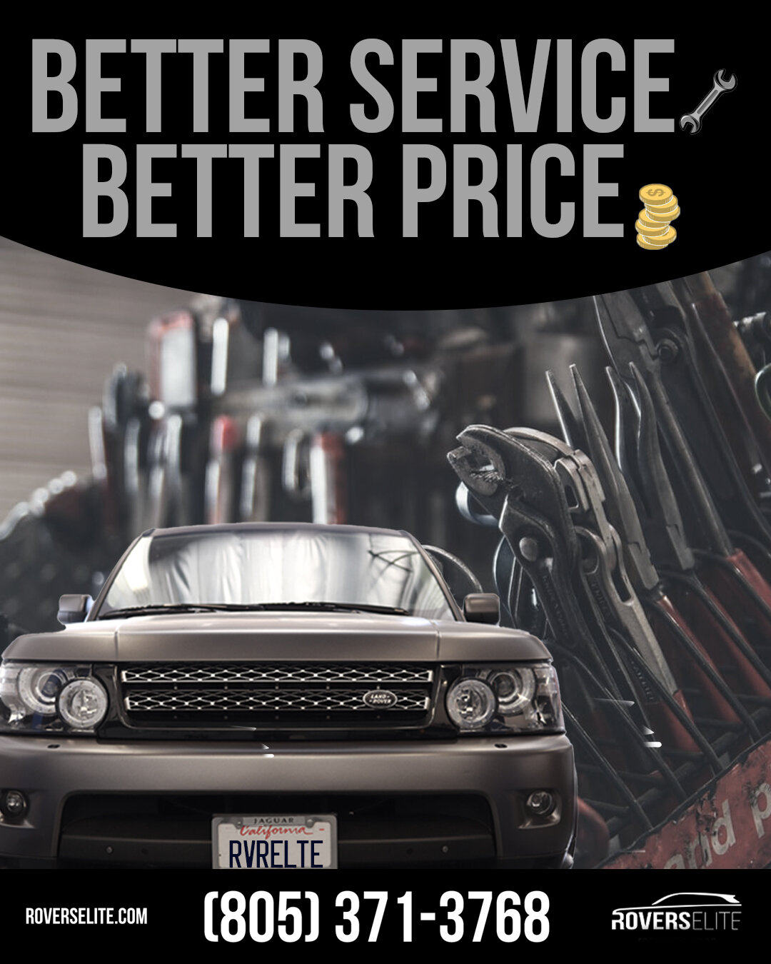 Get a quote in minutes at
RoversElite.com
📲 (805) 371-3768
📍62 N Skyline Dr Unit B
Located in #ThousandOaks

SAME SERVICE, BETTER PRICE 💲
Save 2️⃣5️⃣% or more on average versus your local dealership on Land Rover Service and Repair

CERTIFIED Land