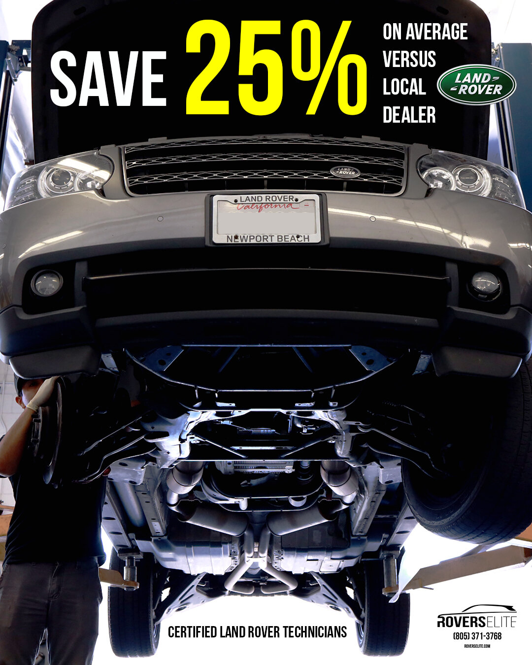 SAME SERVICE, BETTER PRICE 💲
Save 2️⃣5️⃣% or more on average versus your local dealership on Land Rover Service and Repair

CERTIFIED Land Rover TECHNICIANS 👨&zwj;🔧🧑&zwj;🔧👩&zwj;🔧🚙
Services rendered at Rovers Elite WILL NOT void 🛑factory warr