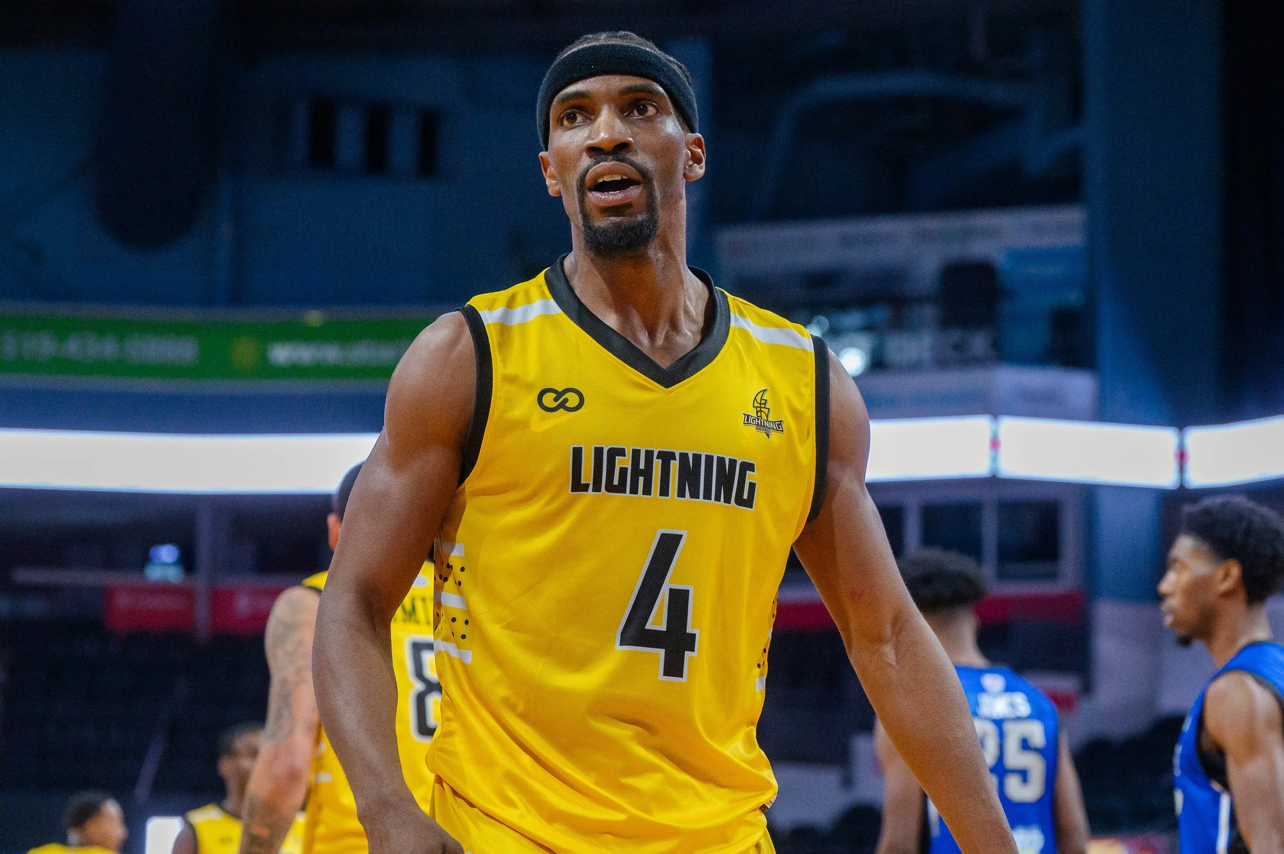   Jeremiah Mordi has been a steadying presence for the Lightning in the early going, averaging 15.0 points and 10.3 rebounds through three games. (Photo: Matt Hiscox Photography).  