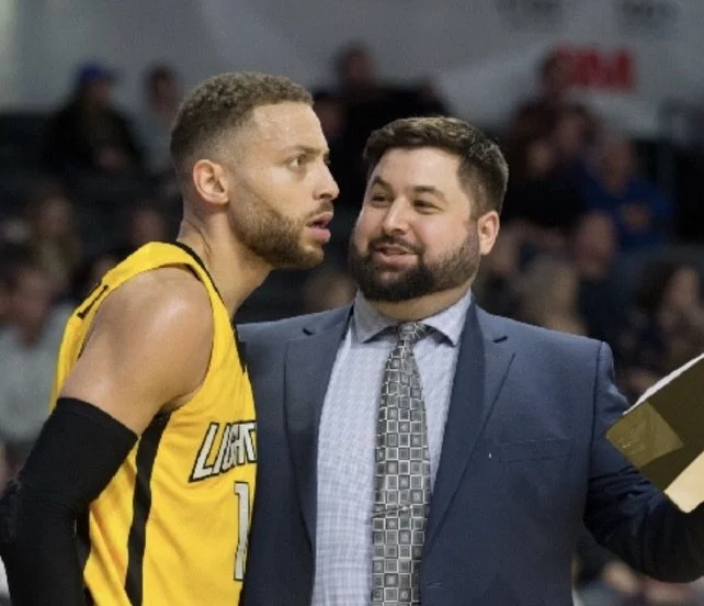   Sewell with former London Lightning star Garrett Williamson. (Photo courtesy Dave Sewell).  