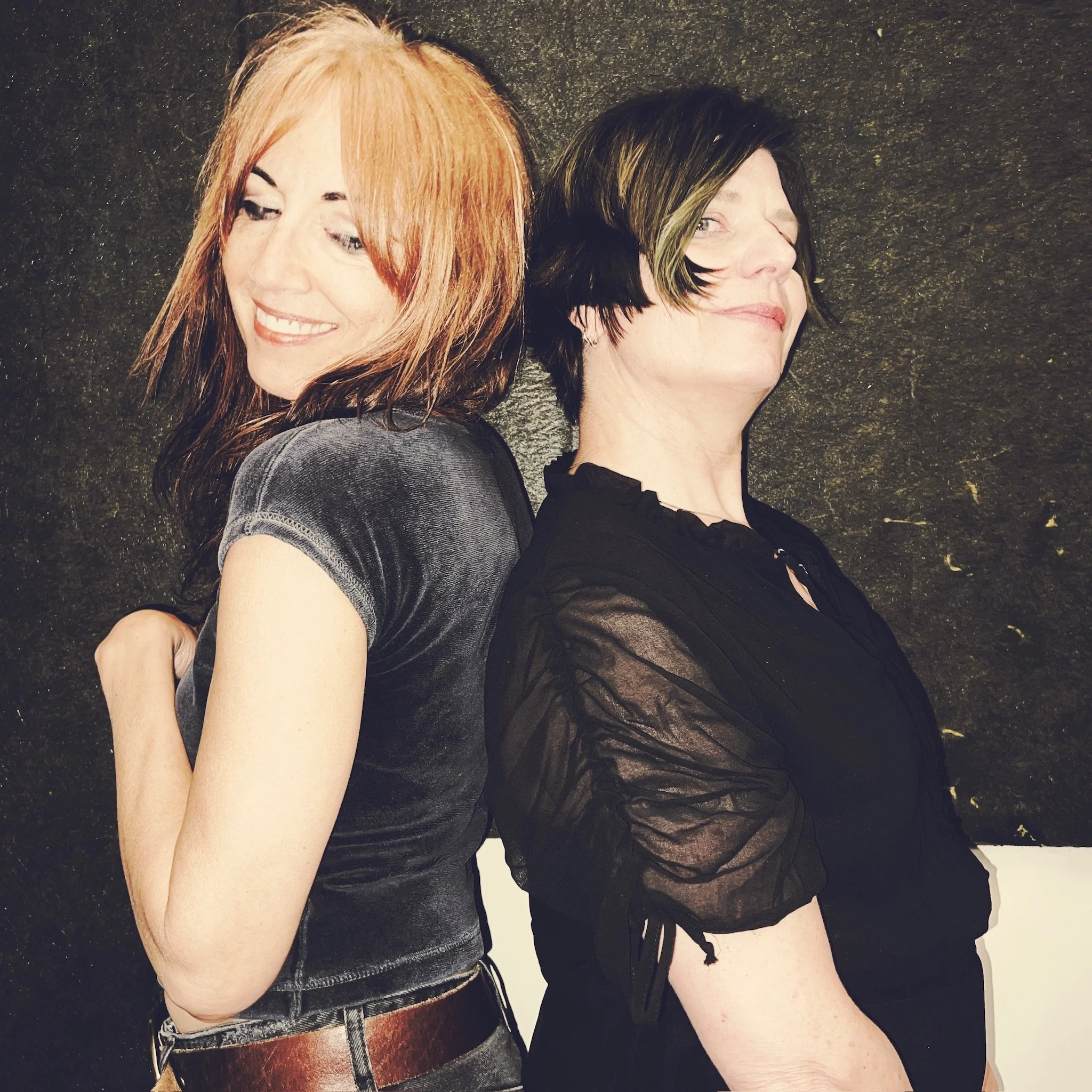 Pam Peltz and Carrie Clark at Space ATX rehearsal studios May 19, 2023 by Shelly Reese