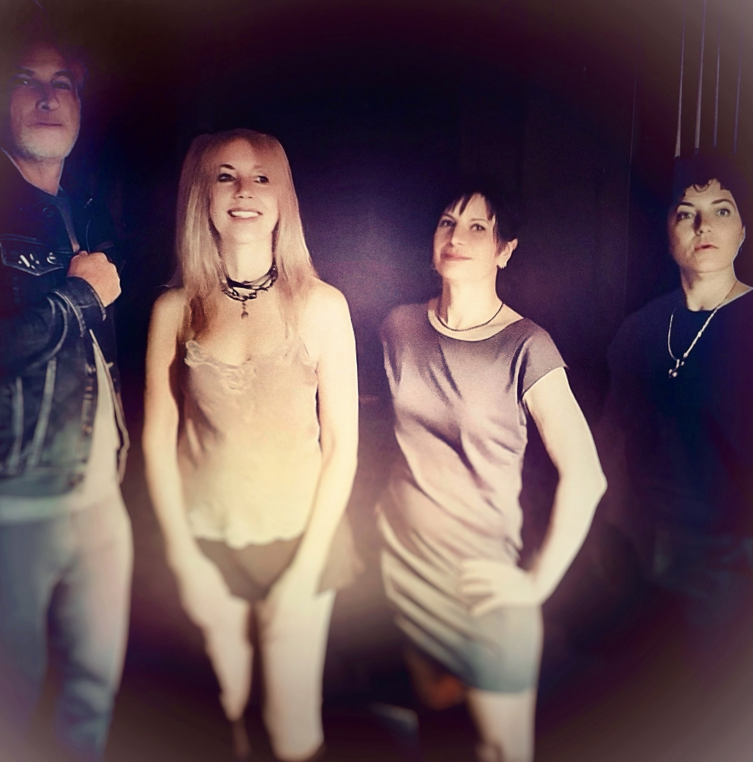 The Living Pins, South Congress Ave ATX, Sept 18, 2026 by Shelly Reese (L to R: Bobby Daniel, Kristy McInnis, Carrie Clark, Pam Peltz)