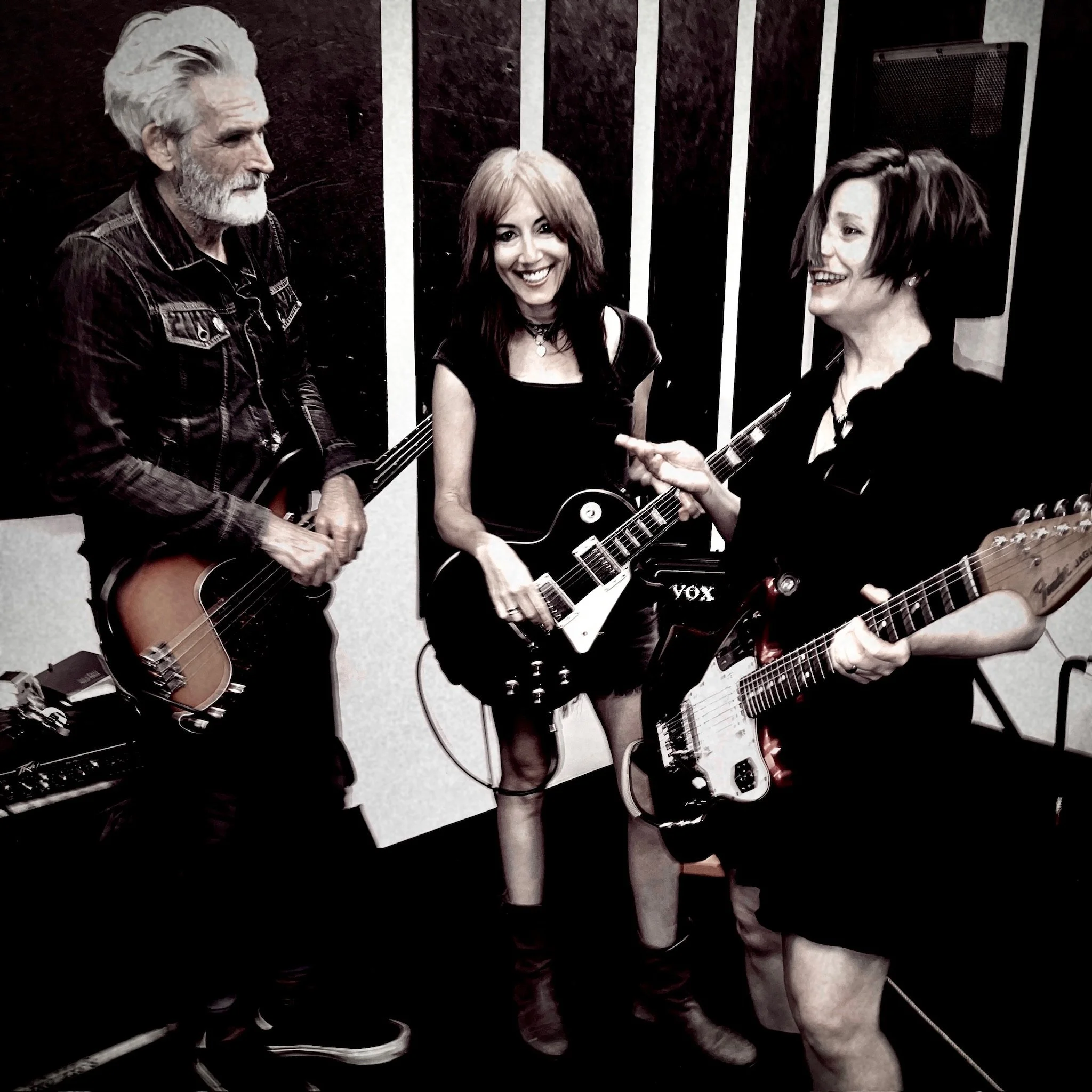 Bobby Daniel, Pam Peltz and Carrie Clark at Space ATX rehearsal studios May 19, 2023 by Shelly Reese