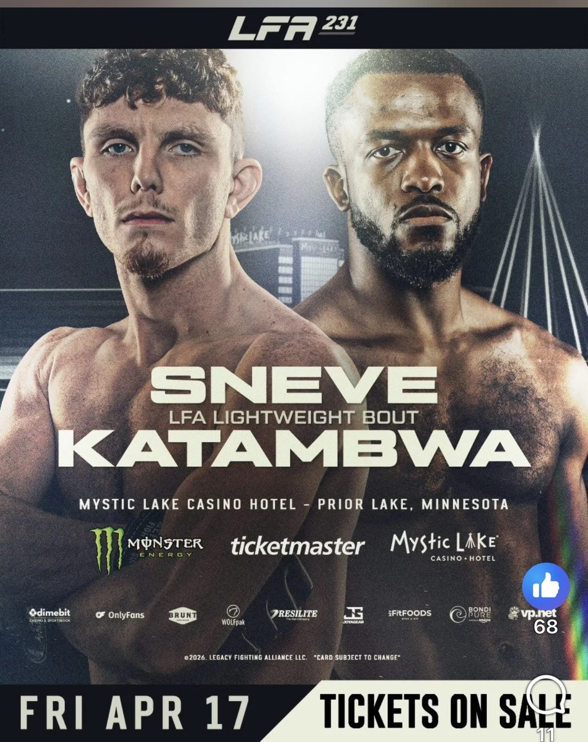 Thunder Bay's Best MMA fighter Kelton Sneve fighting at LFA 132.