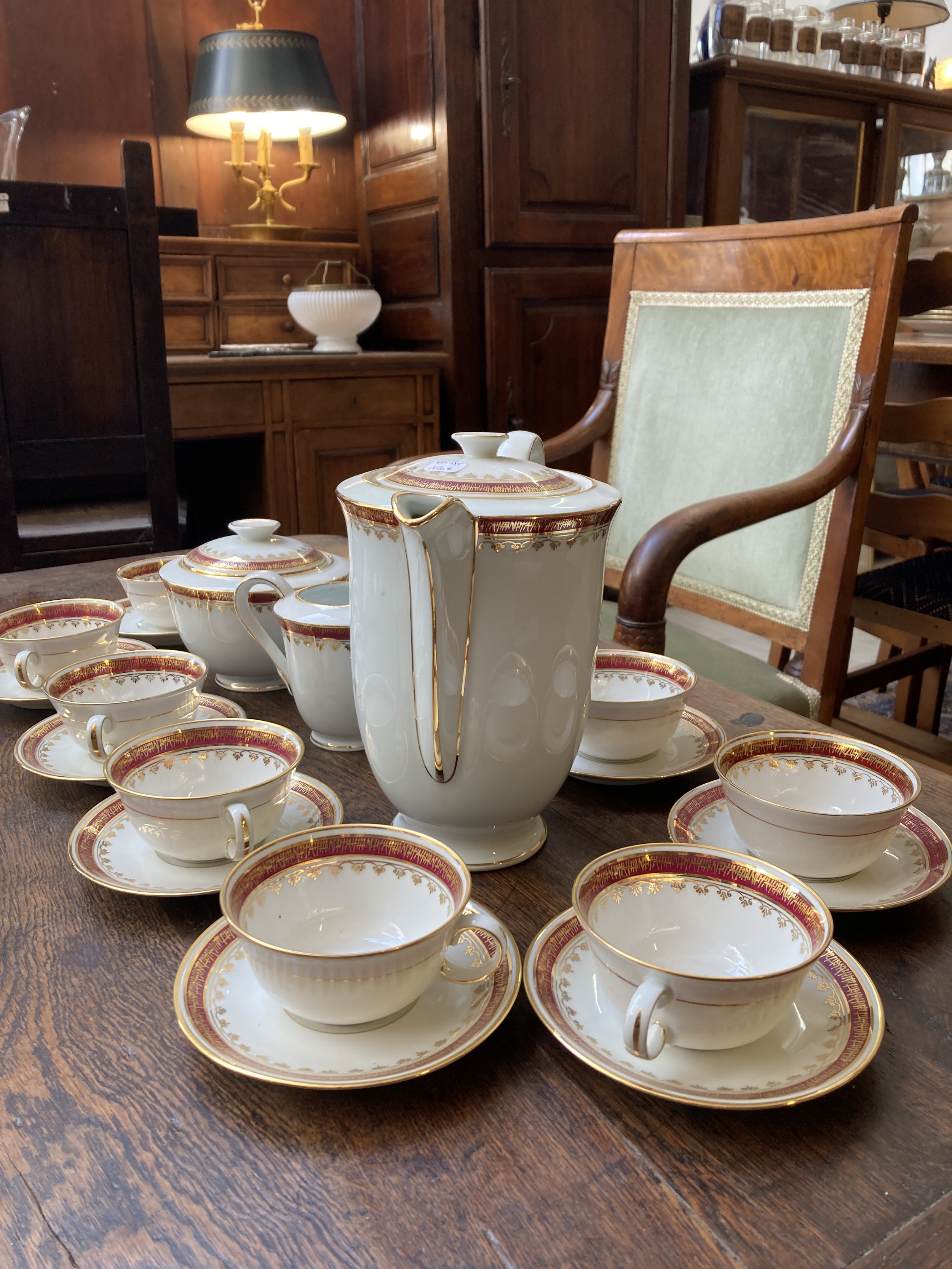 Service a café porcelaine Limoges ▷ Brocante En Ligne Antiquités