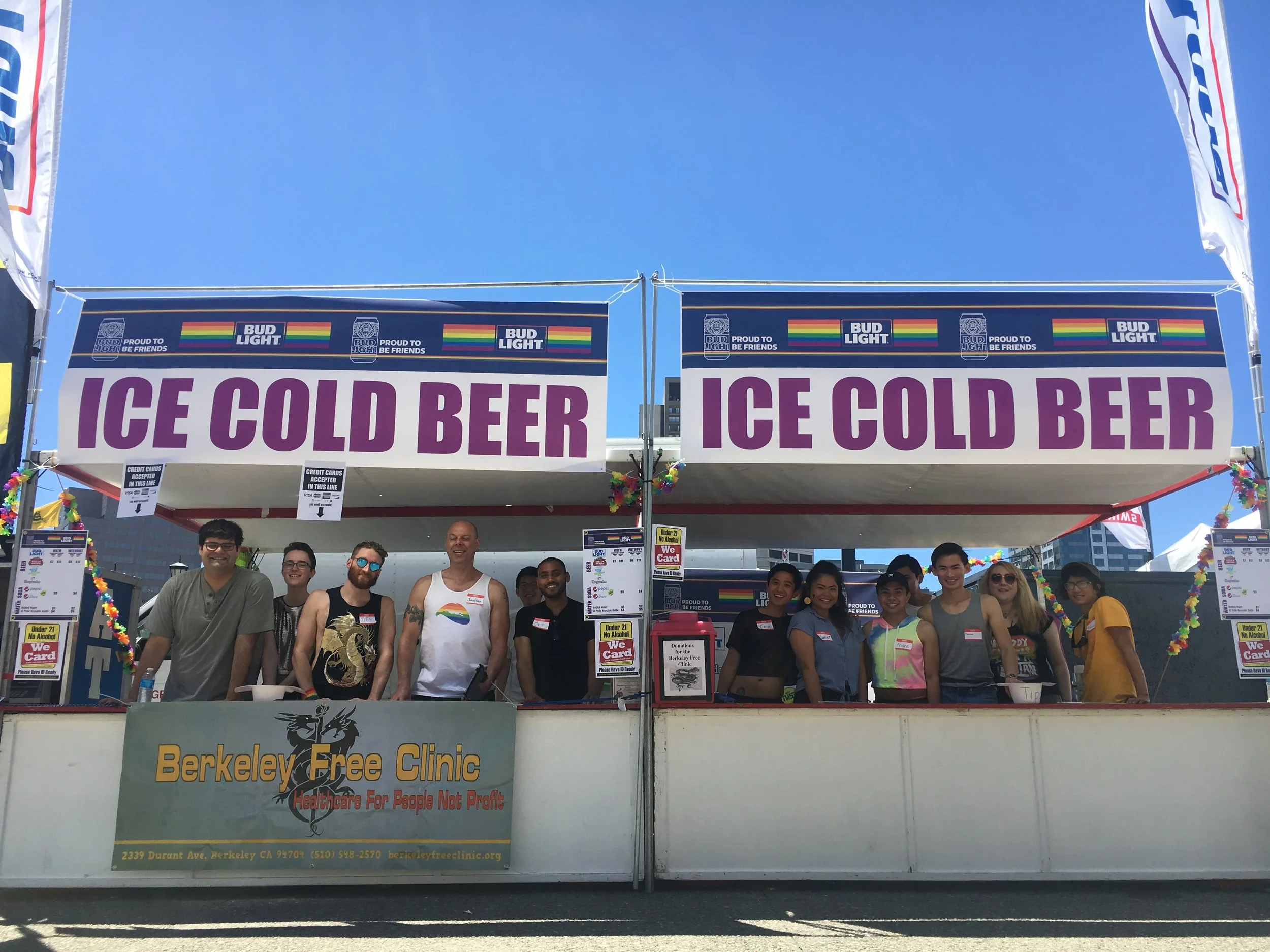 A multisectional coalition (jk its mostly gmhc) staffs our Pride 2k18 booth, which raked in over $3000 for the clinic this yearL to R: Dennis (GMHC), Noel (IRC/SSS), Yves (GMHC), Jon (IRC), A Very Receded Alex (GMHC), Matt (GMHC), Tim (GMHC), Kama (…