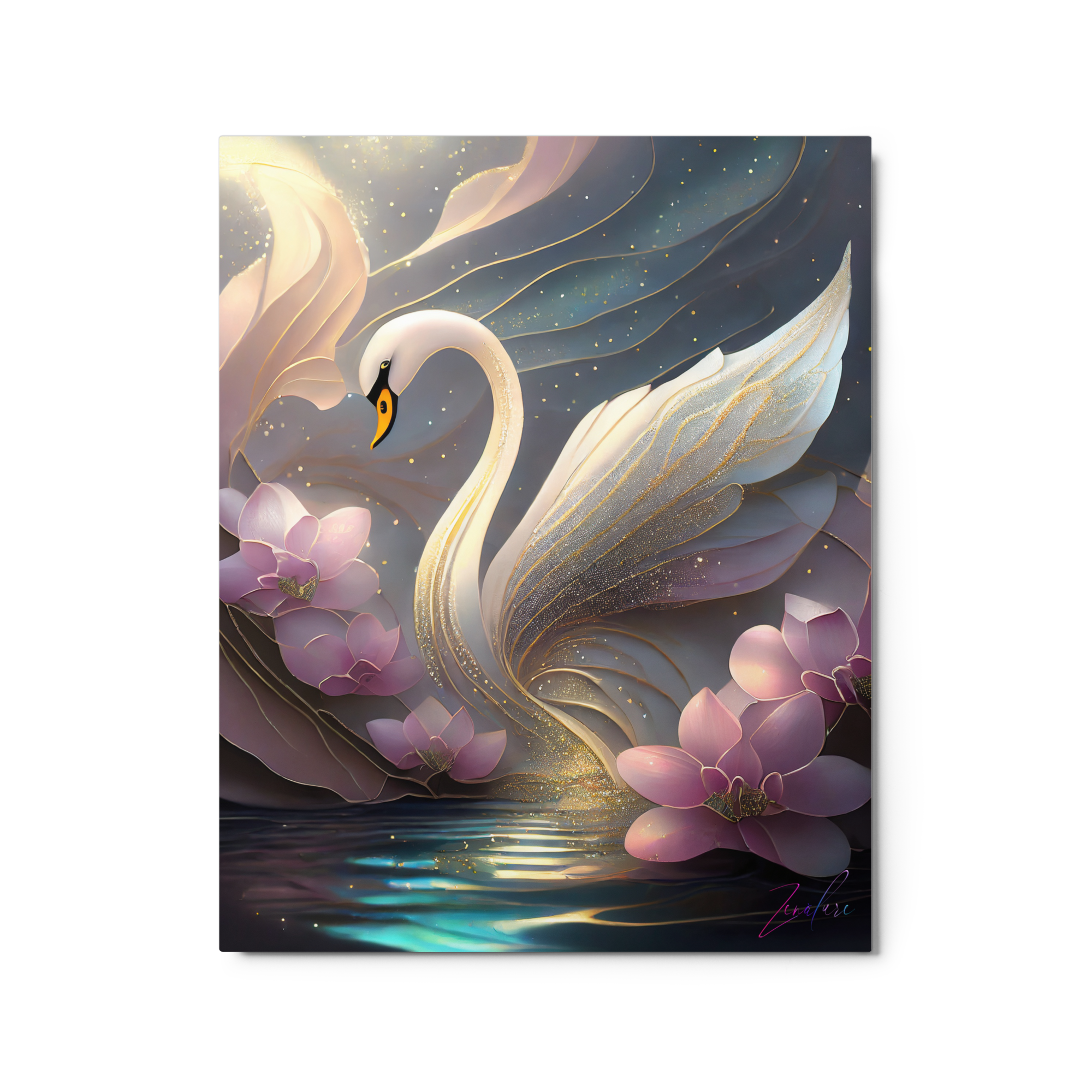 Graceful Intuition Sprinkled With Gold - Luminous Infinity Edge Art Print