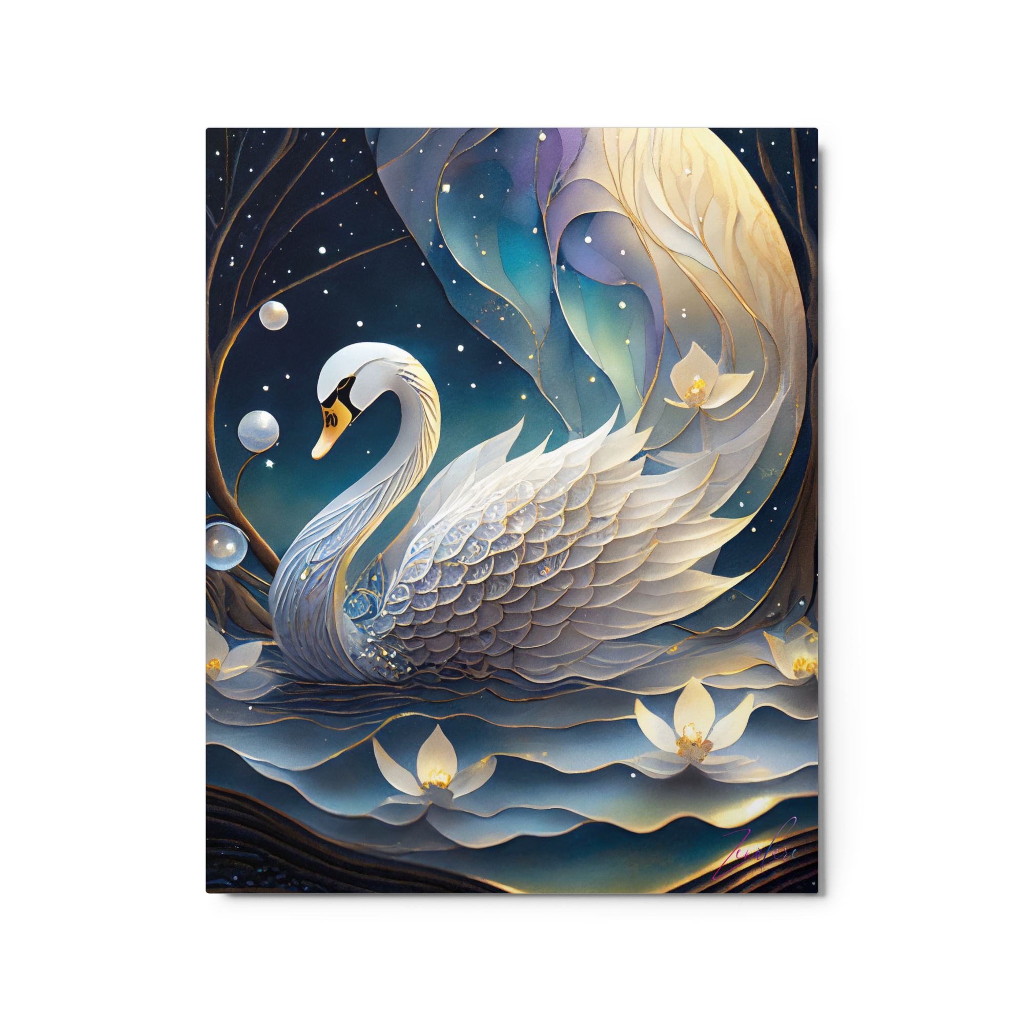 Graceful Intuition By Moonlight - Luminous Infinity Edge Art Print