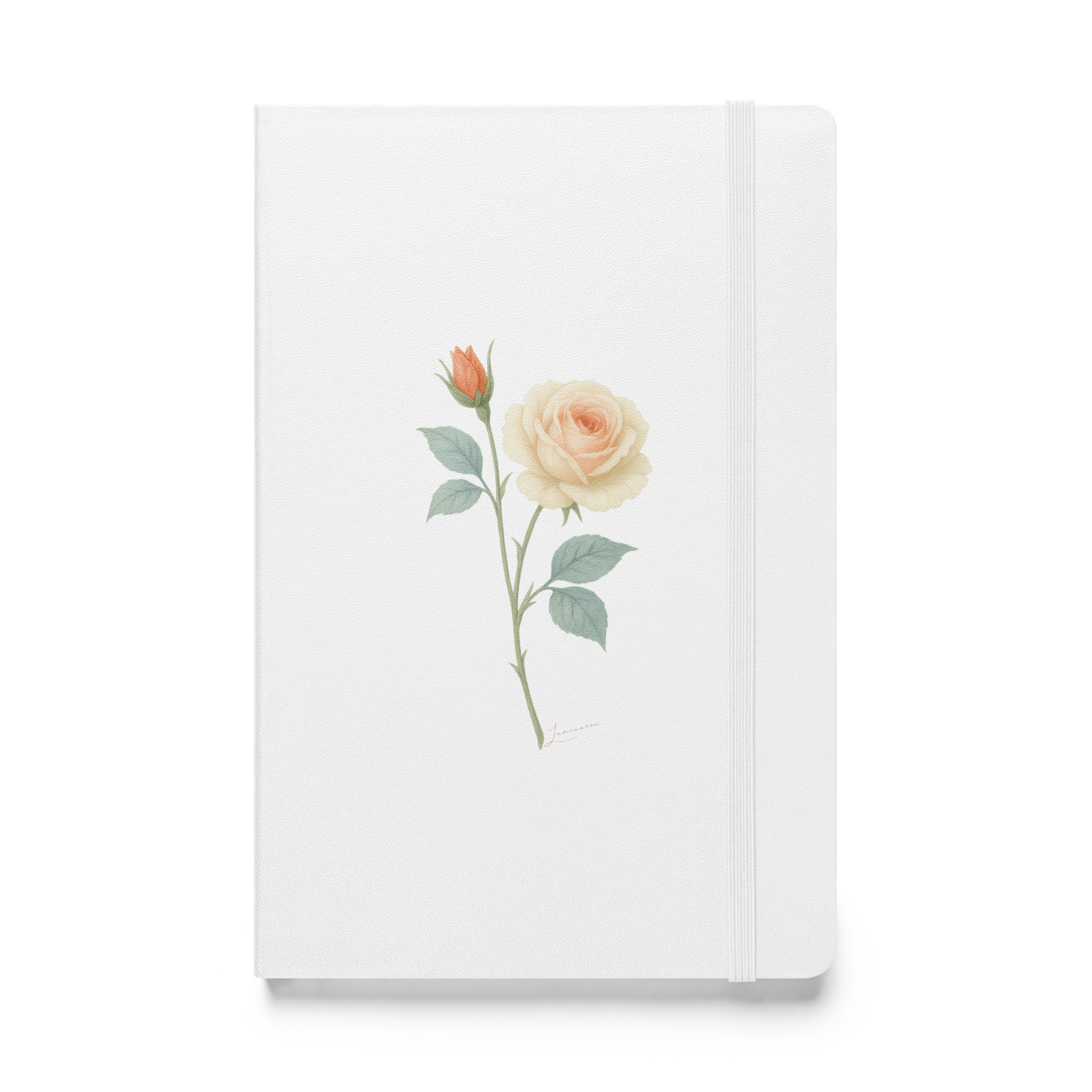 Winter Rose Hardcover Pocket Journal