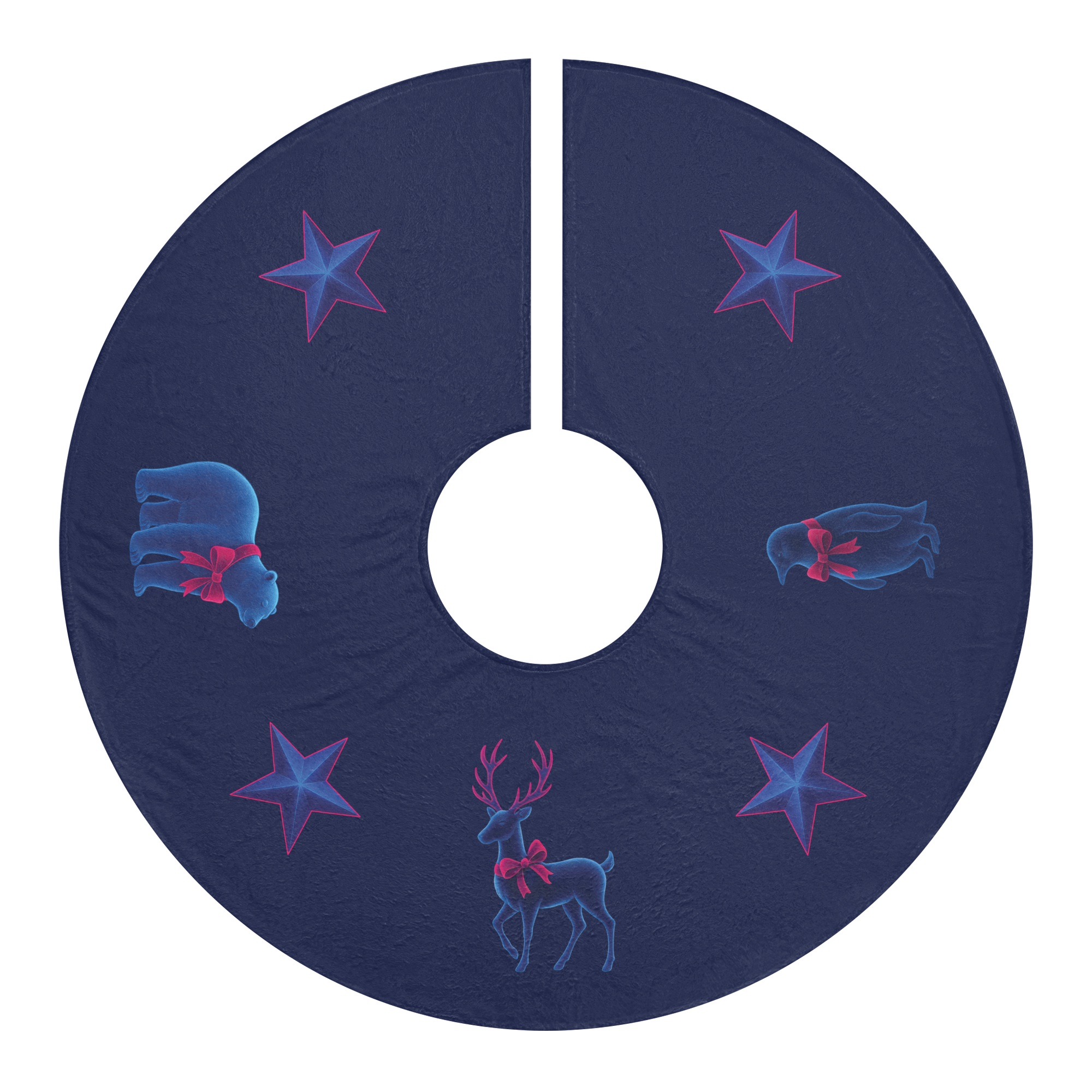 Northern Lights Christmas tree skirt