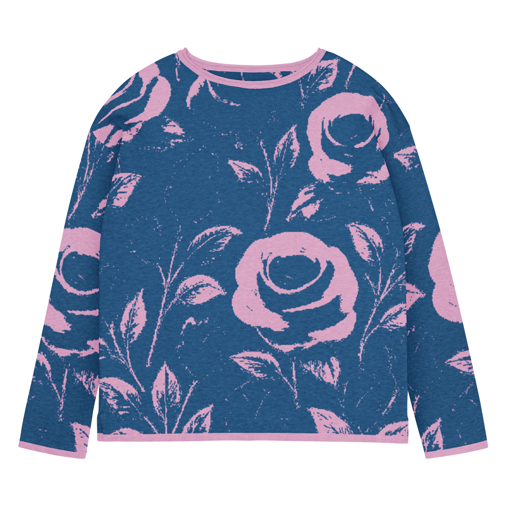 Lilac Pink Women’s straight bottom knitted sweater