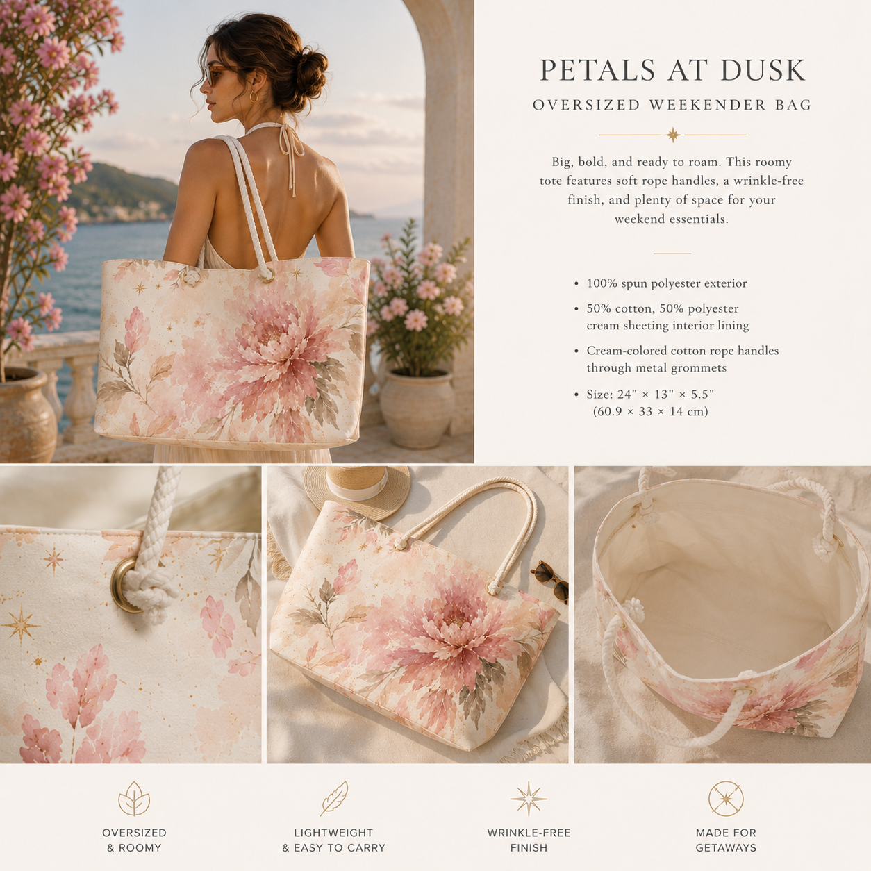 Petals At Dusk Weekender Bag