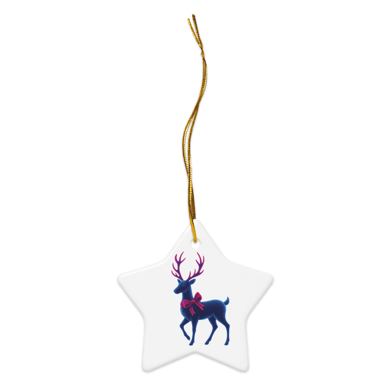 Reindeer Star Double-sided ceramic ornaments