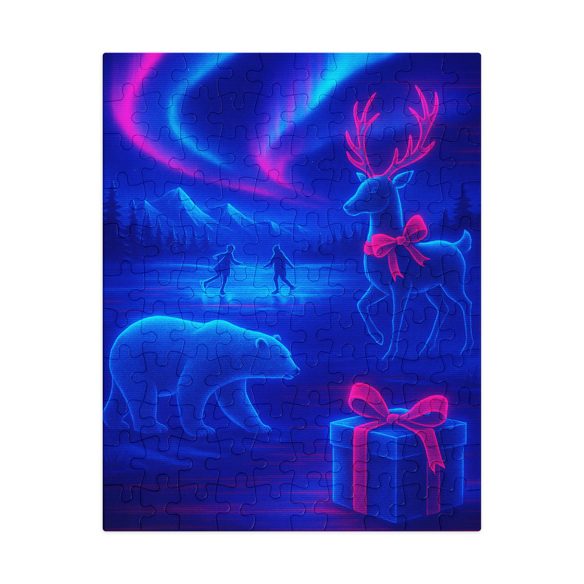 Jigsaw puzzle with tin