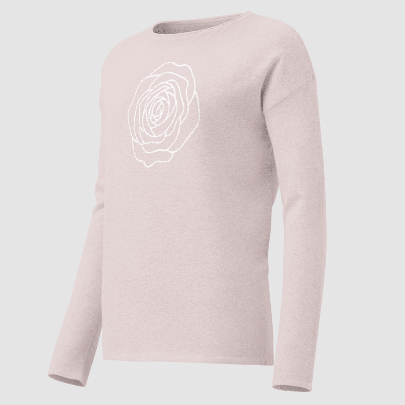 Luminaress Winter Rose Women’s Straight-Bottom Knitted Sweater