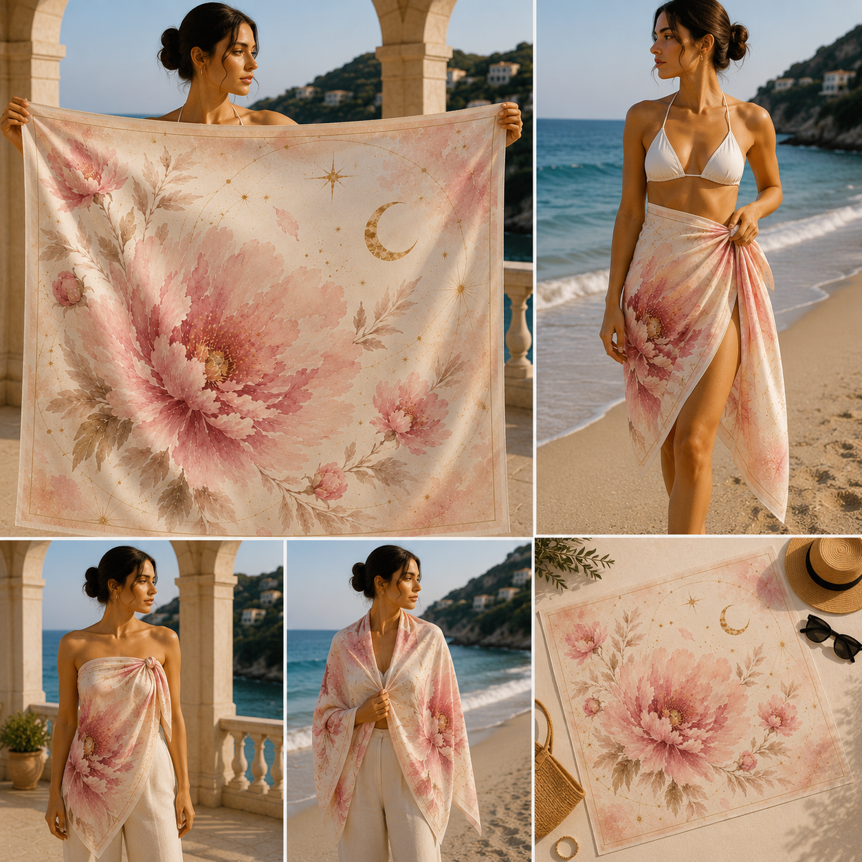 Petals At Dusk Silk Scarf