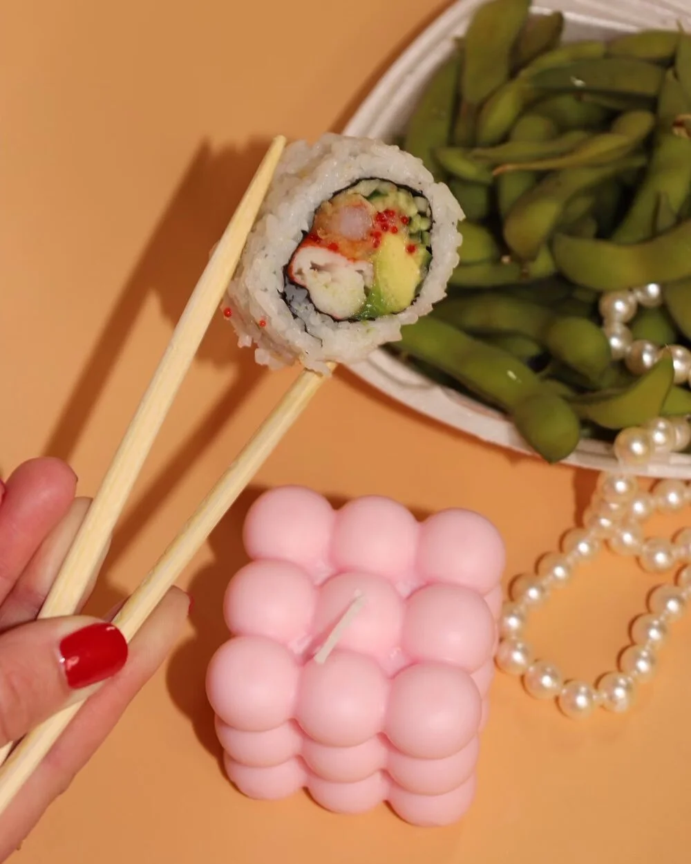 Ok, honestly sometimes Mondays are hard enough, so throw off your (fake) pearls, light up your pretty in b candle and order from your local sushi spot 🍣