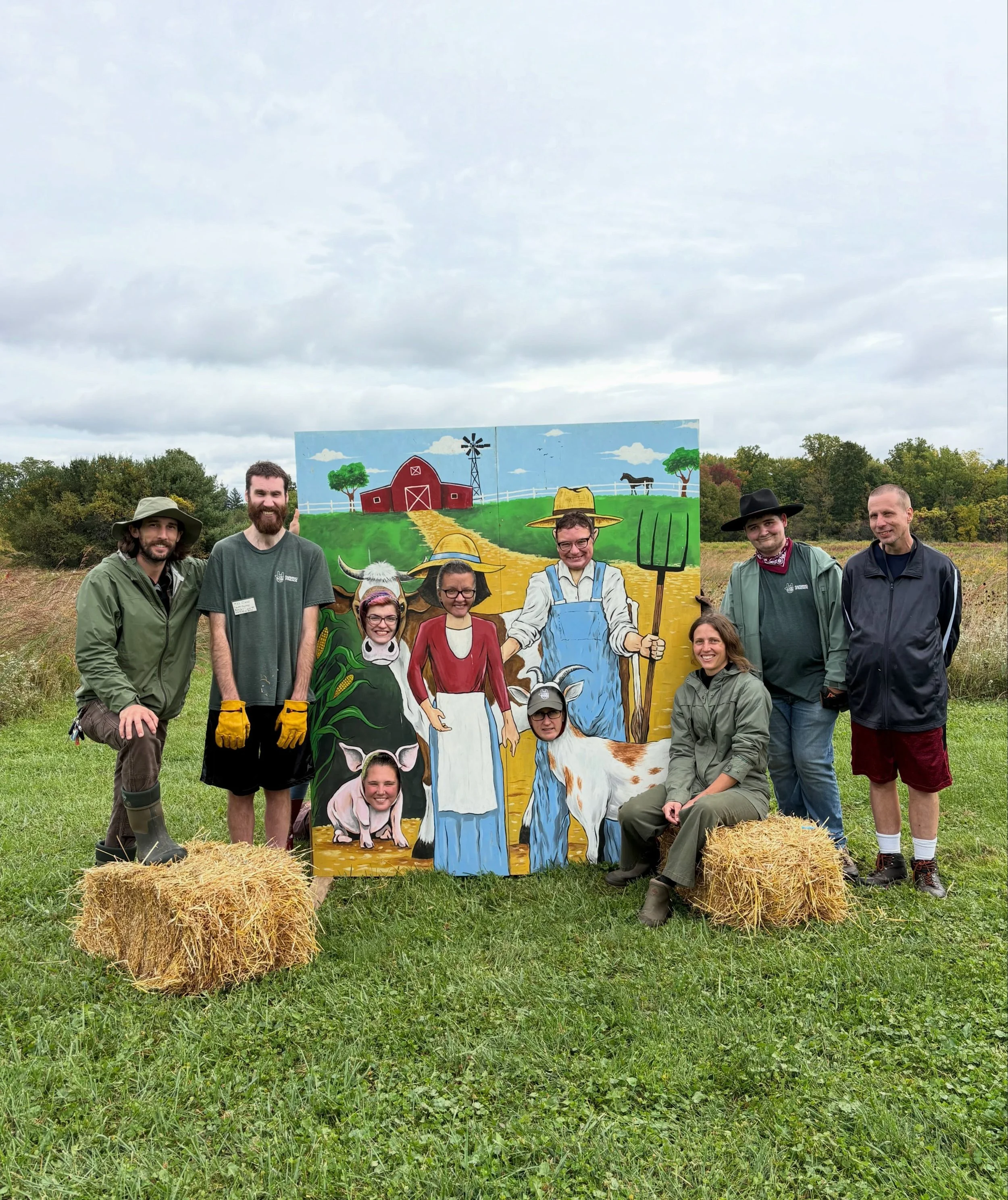 The farm crew spent the day at @crownpointecology setting up for the All Abilities Fest! Join us tomorrow Oct 3 from 10a-4pm for a day of food, games and more! 🎃🍎🍁🍂🍃