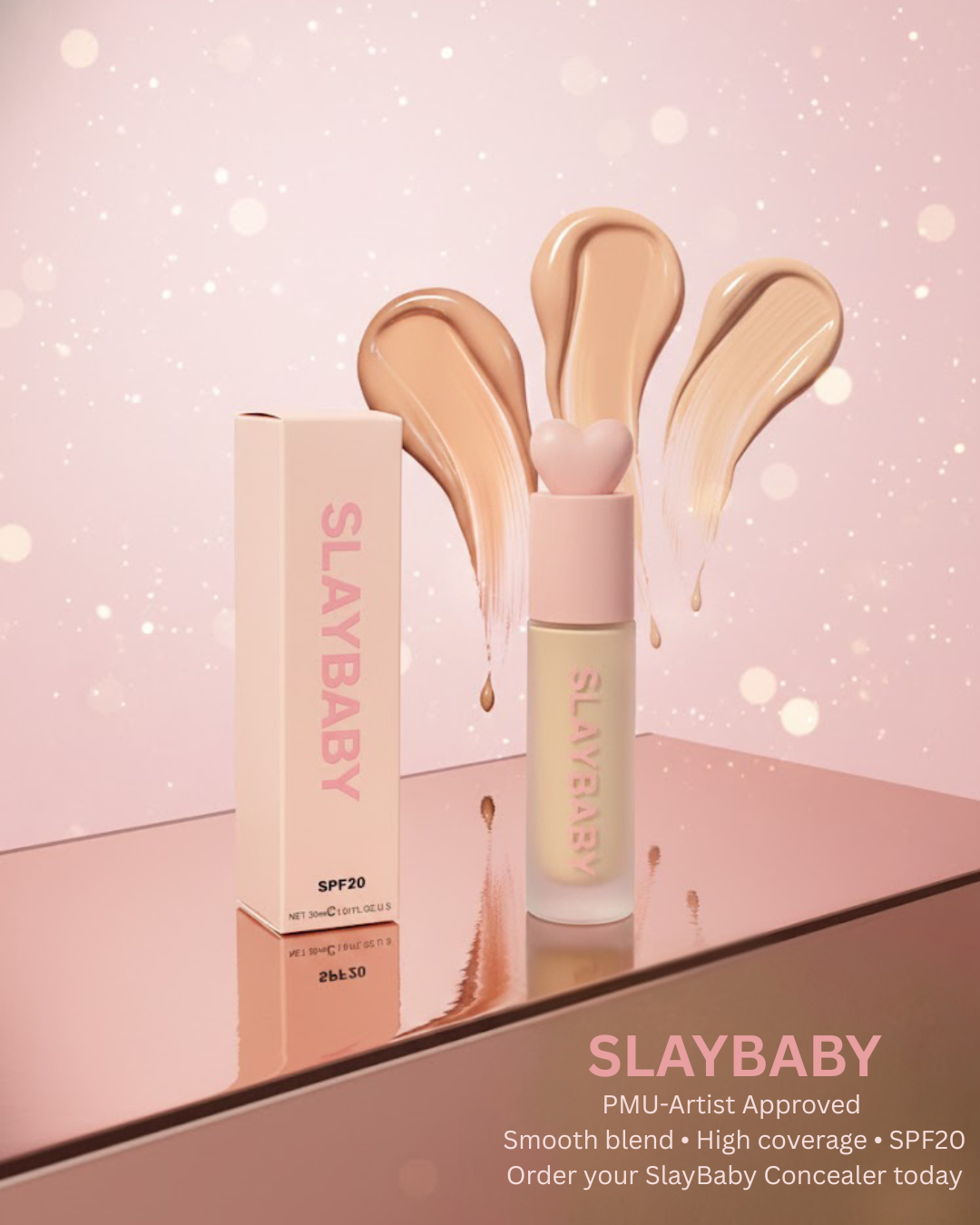 PMU-Artist Approved Smooth blend • High coverage • SPF20 Order your SlayBaby Concealer today.PNG