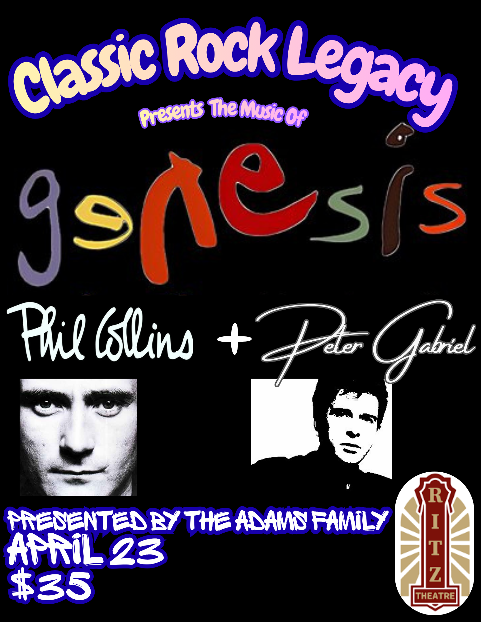 Classic Rock Legacy presents the music of Genesis, Phil Collins, And Peter Gabriel