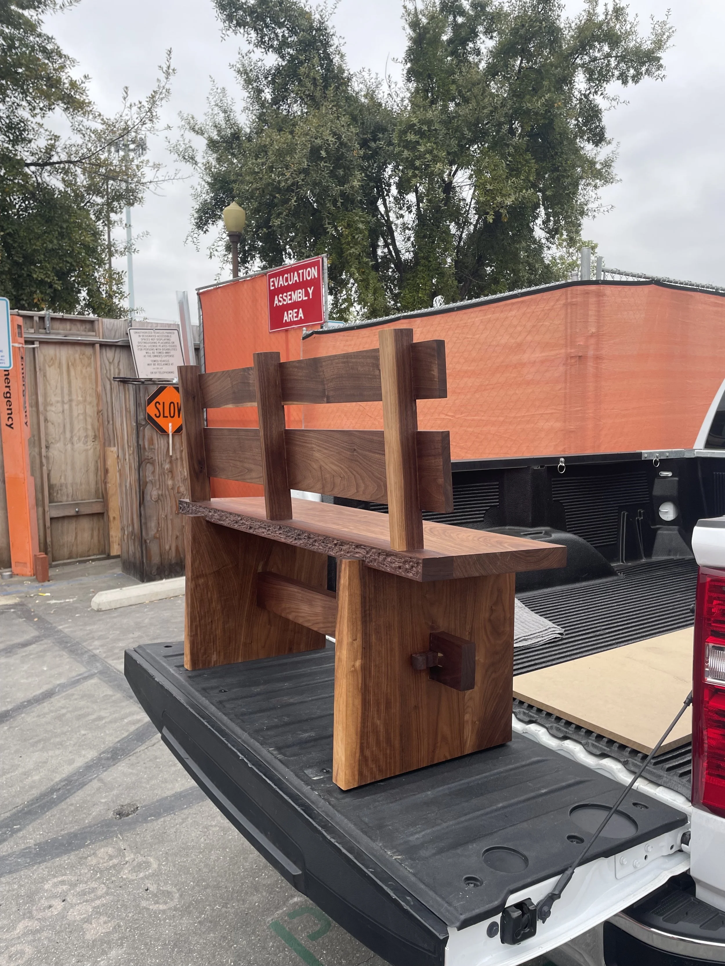 Made from Walnut with Mortise & Tenon connections and Tongue & Groove joints