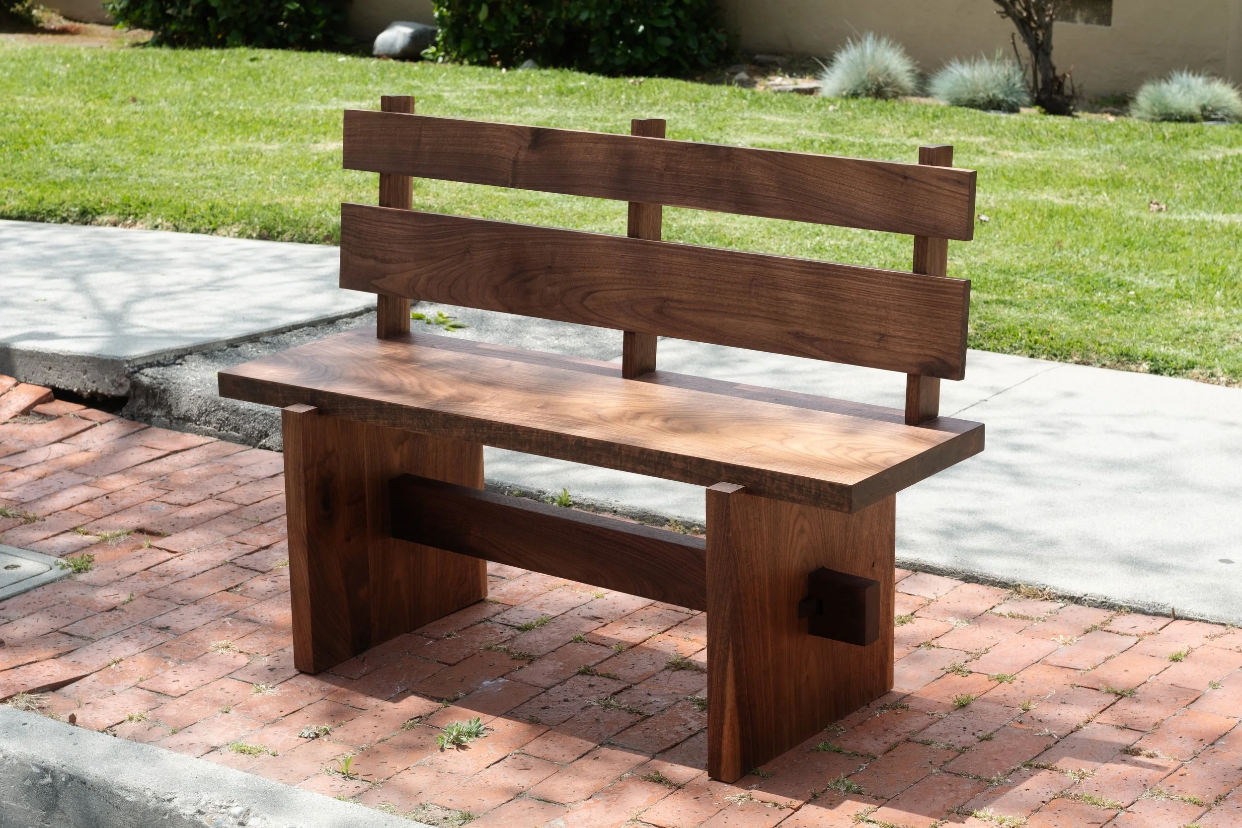 Made from Walnut with Mortise & Tenon connections and Tongue & Groove joints