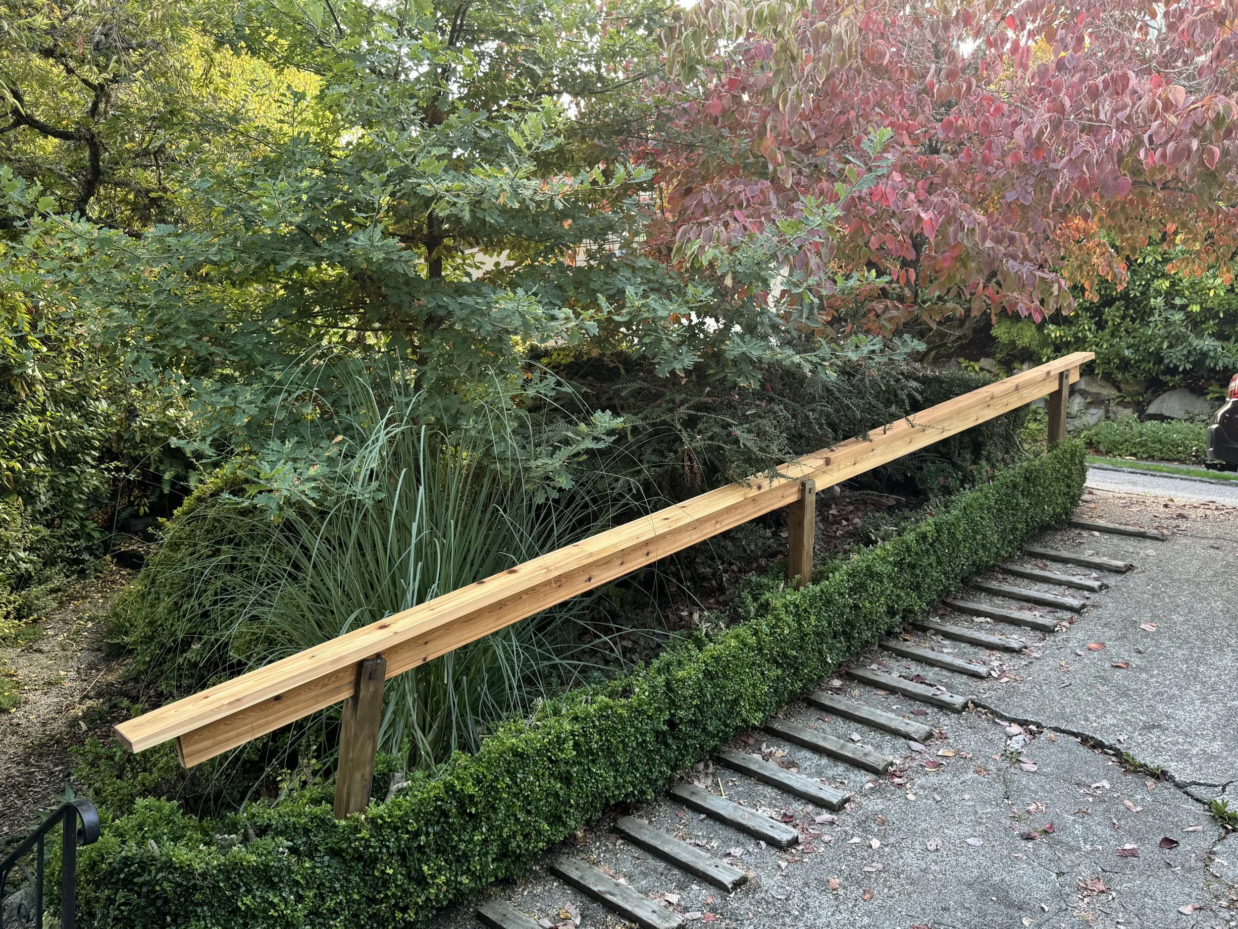 Made from Cedar, all joints and jointing done by hand with hand tools