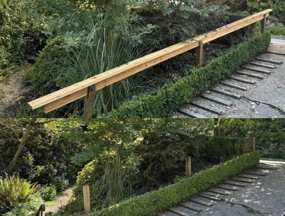 Made from Cedar, all joints and jointing done by hand with hand tools