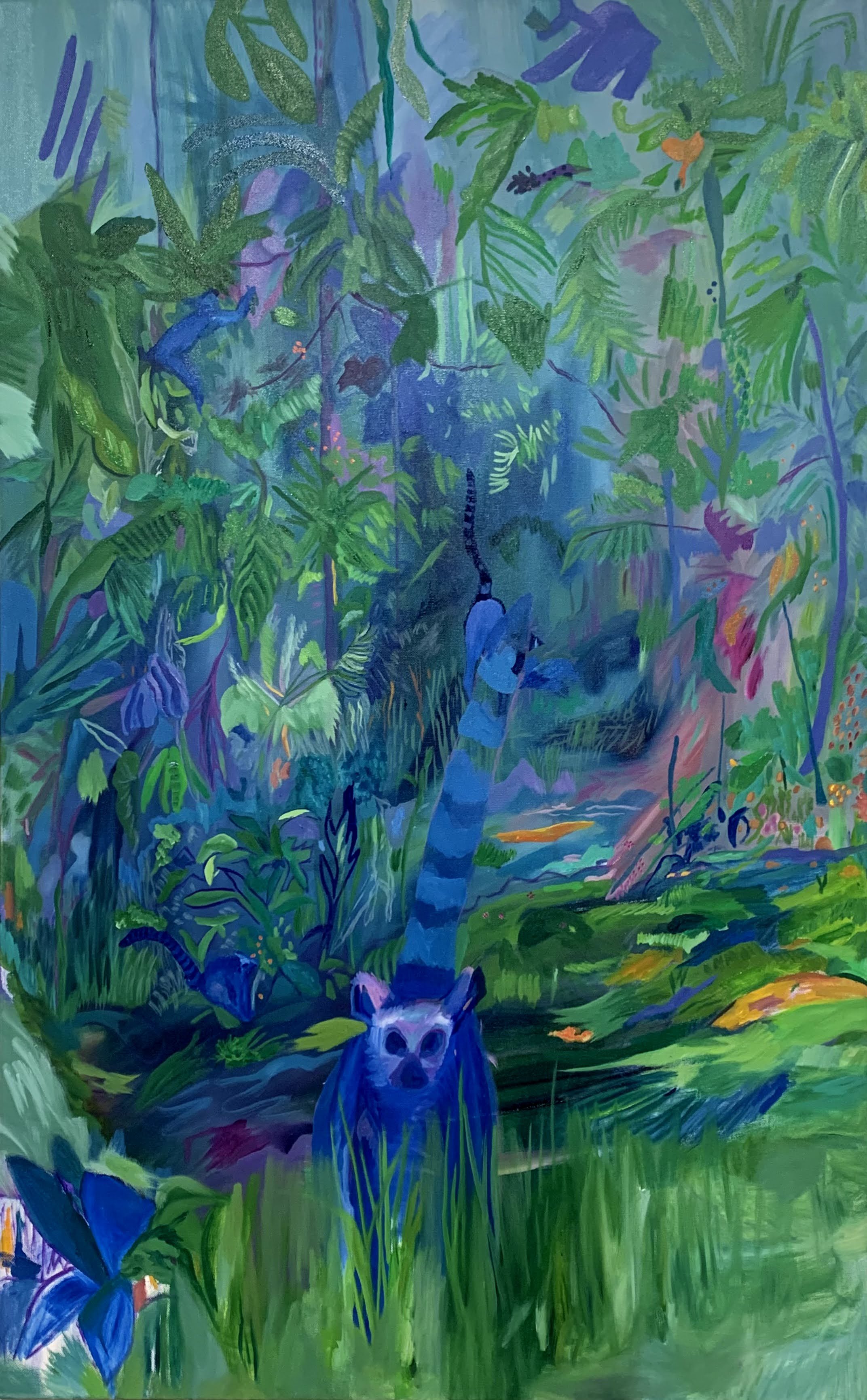 Dance in the Canopies, 2021, Oil paint on canvas, 36 x 48 inches