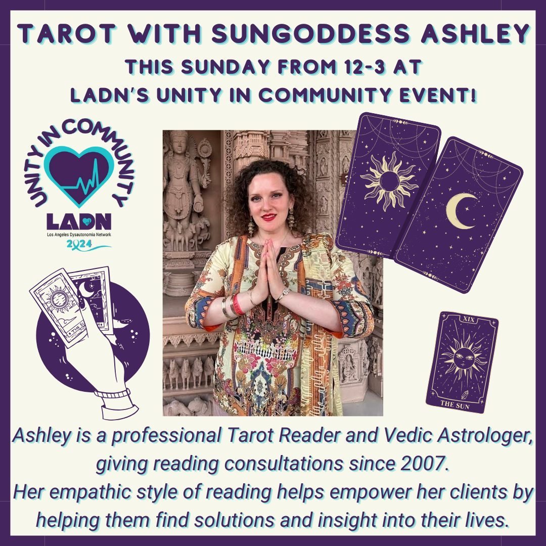 We're thrilled to have SunGoddess Ashley joining us for our Unity in Community event this Sunday from 12-3pm in East Pasadena! We hope you'll join us! Free event tickets are in the bio! ⁠
⁠
@sungoddess.ashley Ashley is a professional Tarot Reader and