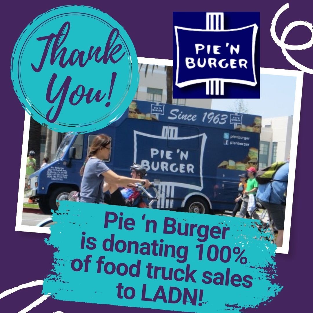 Thank you so much to Pie 'n Burger for donating 100% of food truck sales to LADN at tomorrow's Unity in Community event! 🍔🥧🍟 Lunch will be available for purchase at the @thepienburger food truck, so come hungry!! We are incredibly grateful for Pie