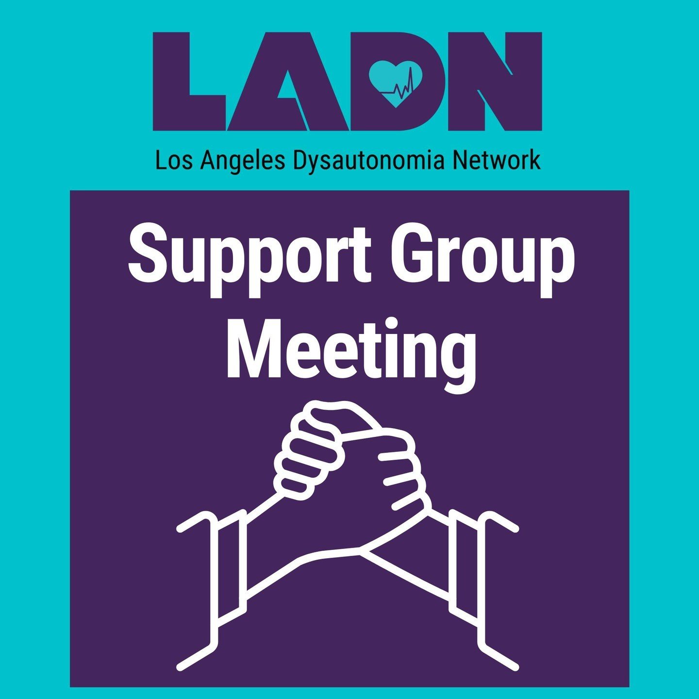 Join us for our next support group this Saturday, April 27th at 1pm on Zoom! The group is a great place to share experiences and resources for coping with symptoms. It's open to all dysautonomia patients and caregivers in LA and California. ⁠
⁠
If yo