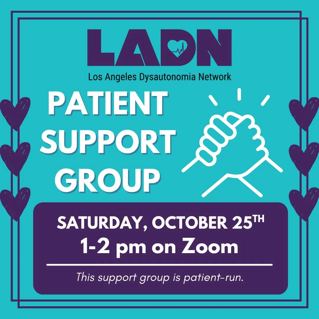 LADN's patient support group is meeting this Saturday, October 25th, 1-2pm! Please sign up in advance to receive the Zoom link at: 
https://form.jotform.com/252706081389159
Our support group provides a space for patients to share their experience