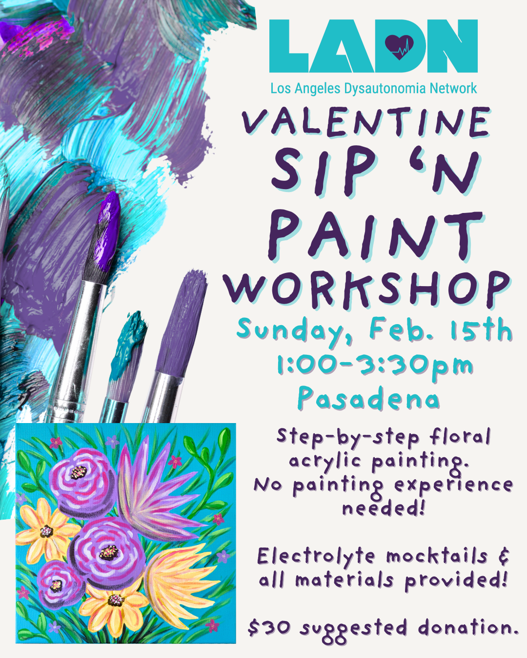 Valentine Sip 'n Paint Workshop