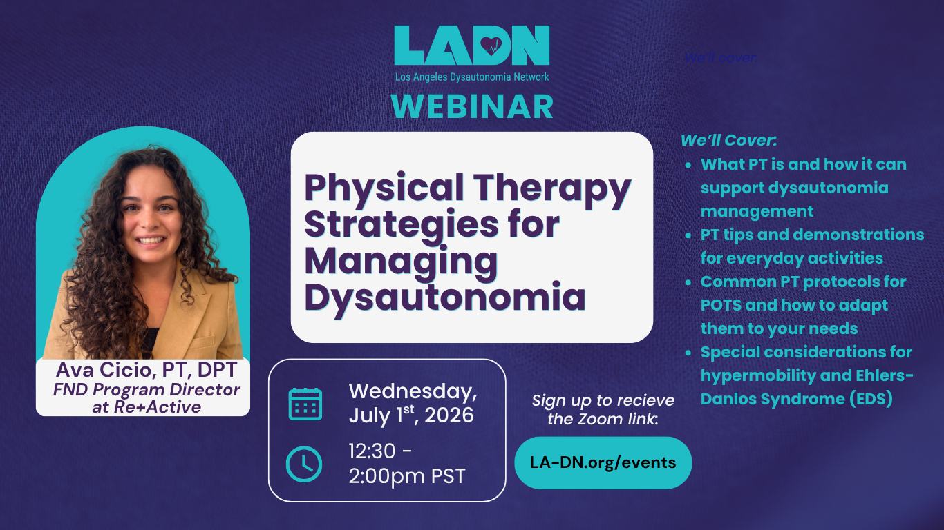Webinar: PT Strategies for Managing Dysautonomia with Ava Cicio, PT, DPT