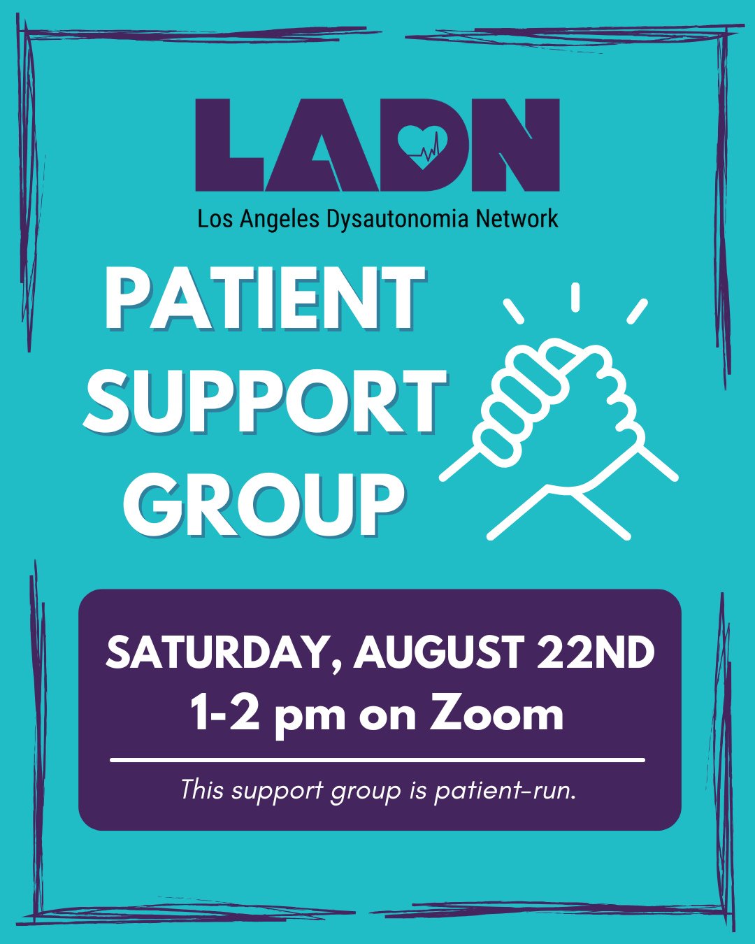 Our patient support group is meeting this Saturday, August 22nd! This group is appropriate for adults (18+) living with dysautonomia. Please sign up in advance to receive the Zoom link at the link in our bio!⁠
⁠
Our support group provides a space for
