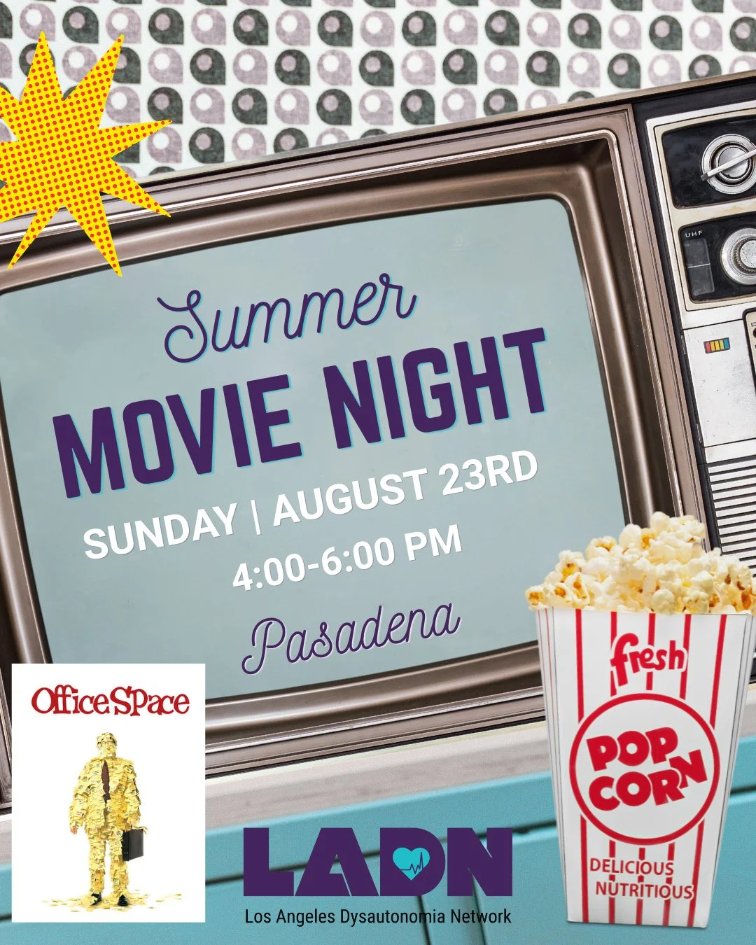 Join us for our very first community gathering at our new location! Kick back, relax, and watch a movie with the LADN community! ⁠
⁠
Since we&rsquo;ll be in the new office space, we, of course, will be showing Office Space! No, we don&rsquo;t have mu