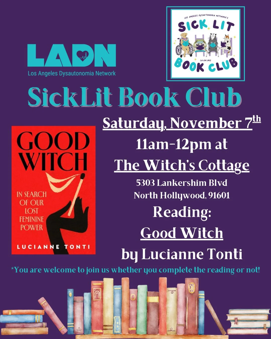 📚️New SickLit Book Club Pick!📚️⁠
⁠
Fall is around the corner, and we're going full witchy vibes! 🧙&zwj;♀️ Join us in reading our next book club pick, Good Witch: In Search of Our Lost Feminine Power by Lucianne Tonti. This read is described as: &q
