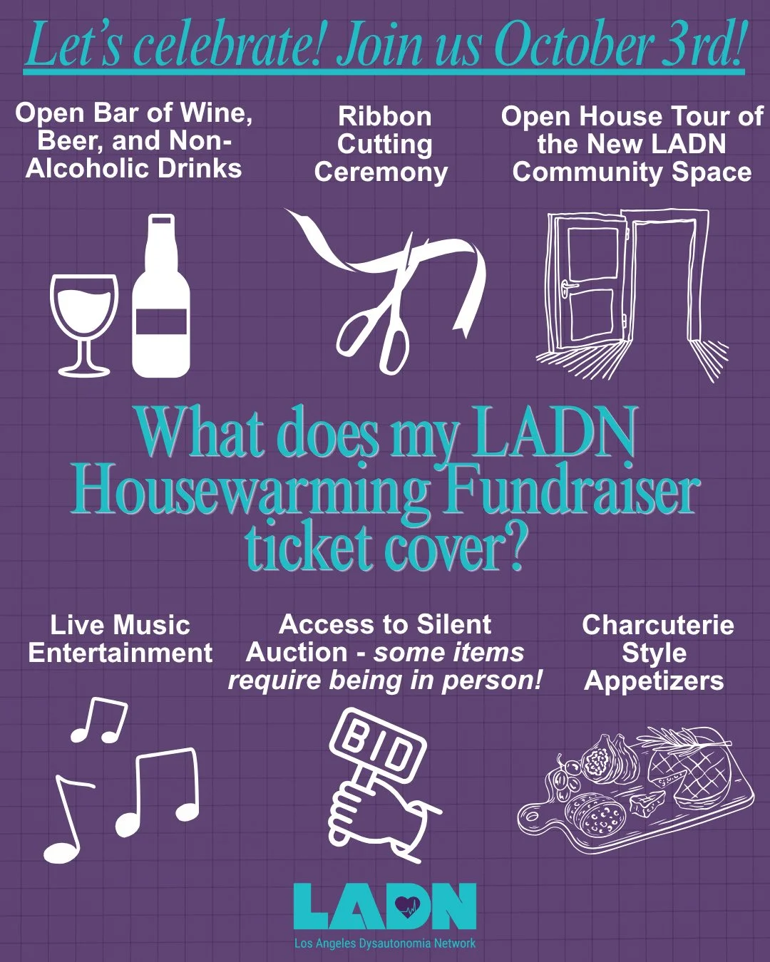 We're so delighted that LADN has a home -- and we'd love for you to be there when we officially open our doors! 💜🩵 Get tickets at: givebutter.com/c/ladn-housewarming⁠
⁠
We are fundraising to help sustain our programs that provide support, resources
