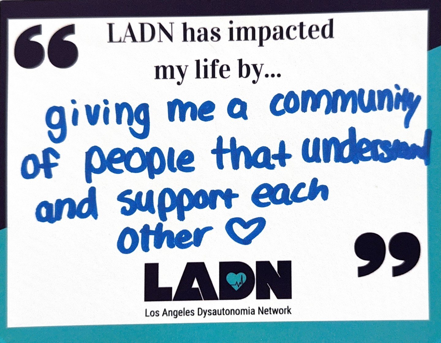 The core of LADN's work is community-building. As dysautonomia can be an often-isolating condition, we are working hard to build a close-knit community for patients and caregivers to turn to for information, guidance, and support.⁠
⁠
Two LADN memebrs