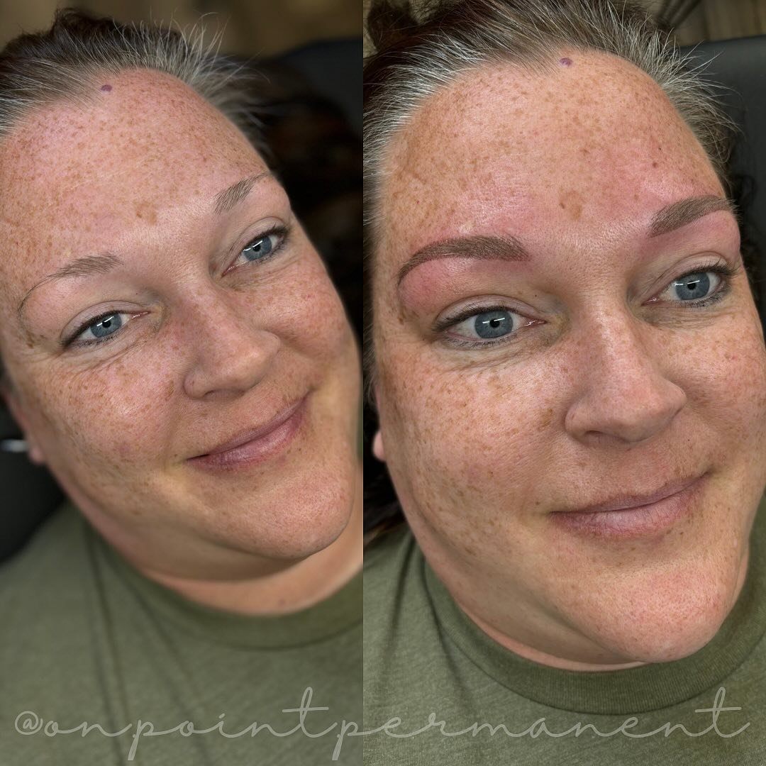 A nice lil&rsquo; vavavooooom for these (past tense) barely there brows! 1)powder technique is great for ALL skin types
2)powder technique has the ability to last longer between color boosts (up to 3 years!)
3)if you have been filling your brows in w
