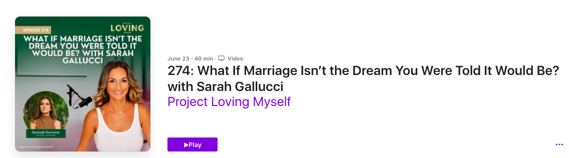 Sarah on Project Loving Yourself